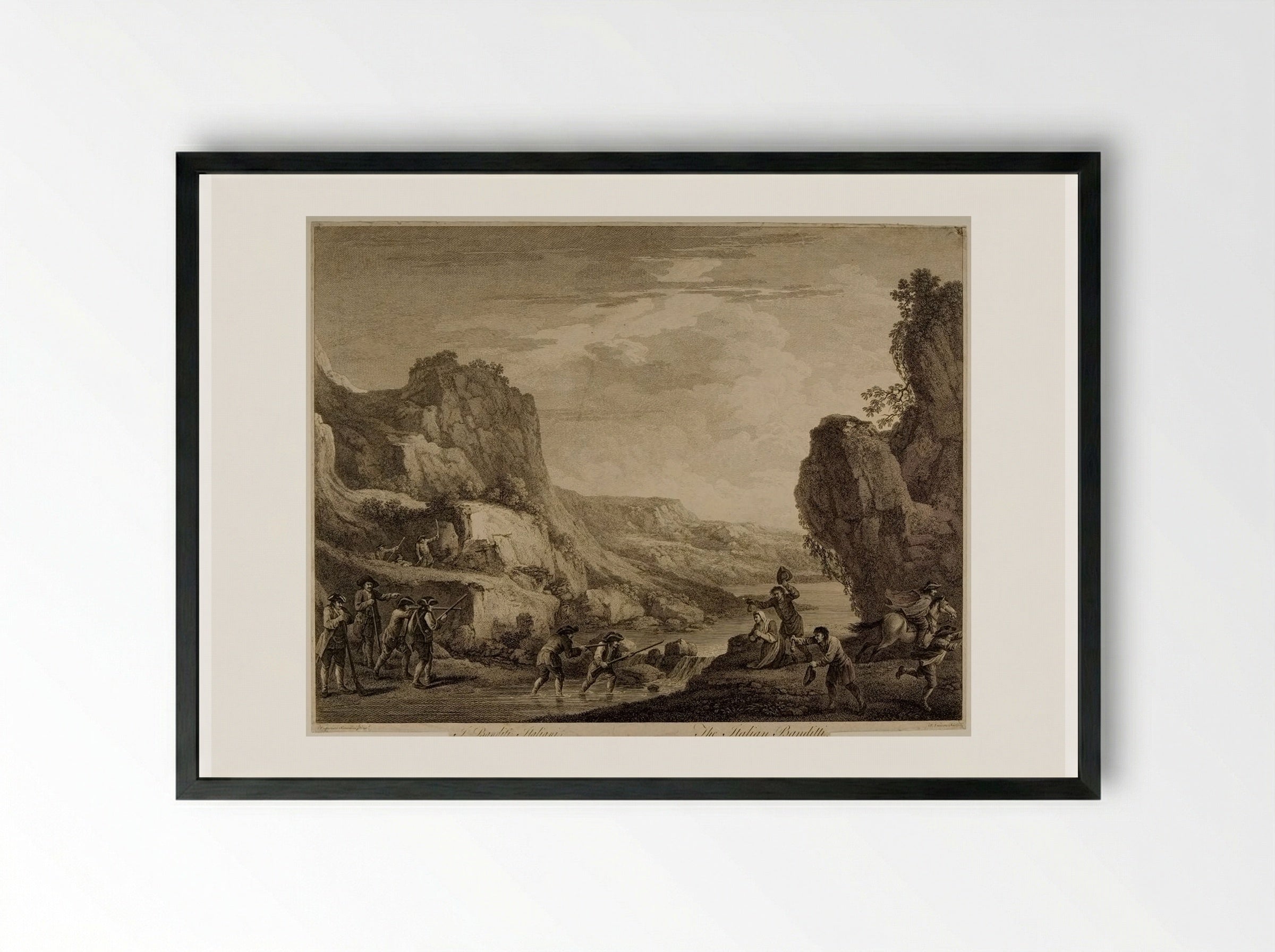 Italian Bandits - François Vivares - Framed Print Black