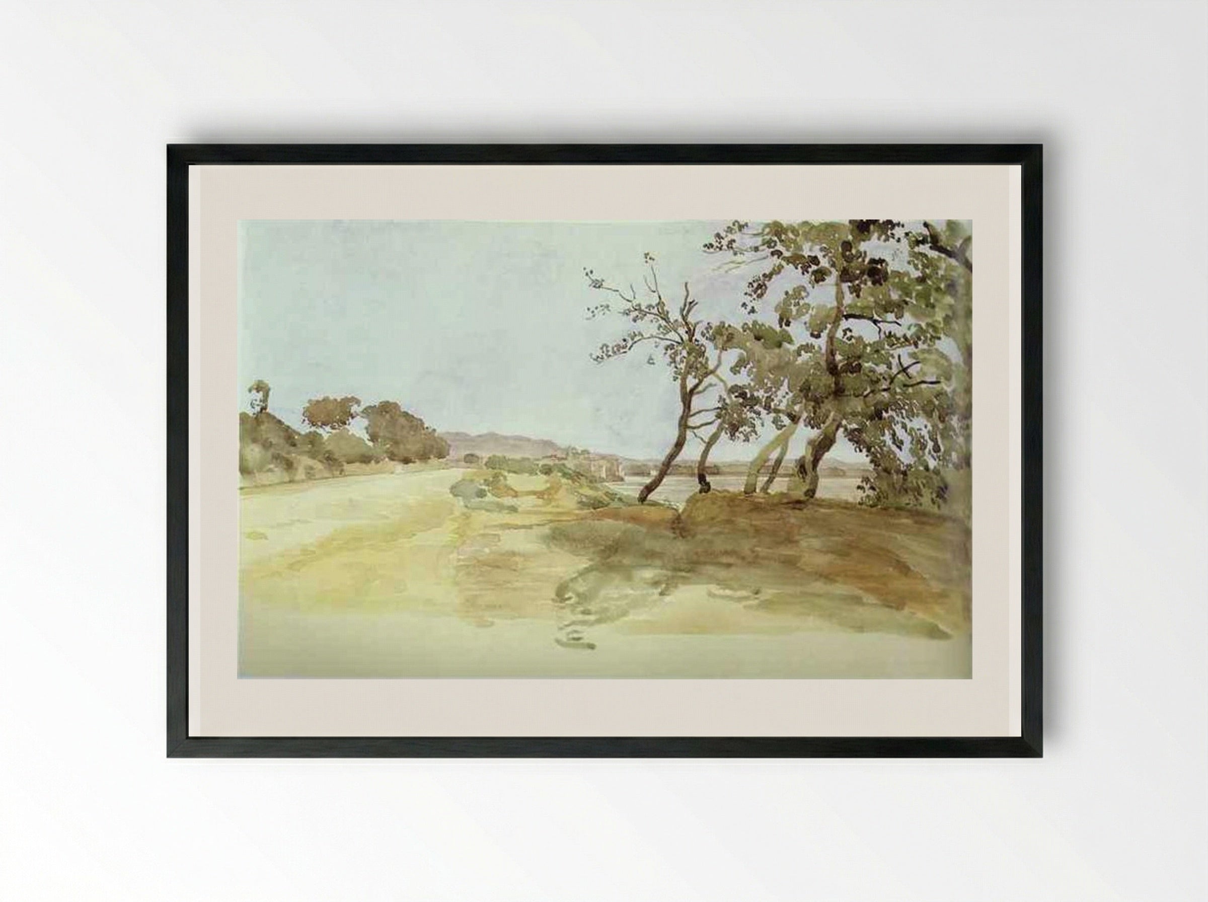 Italian Landscape - Alexander Ivanov - Framed Print Black
