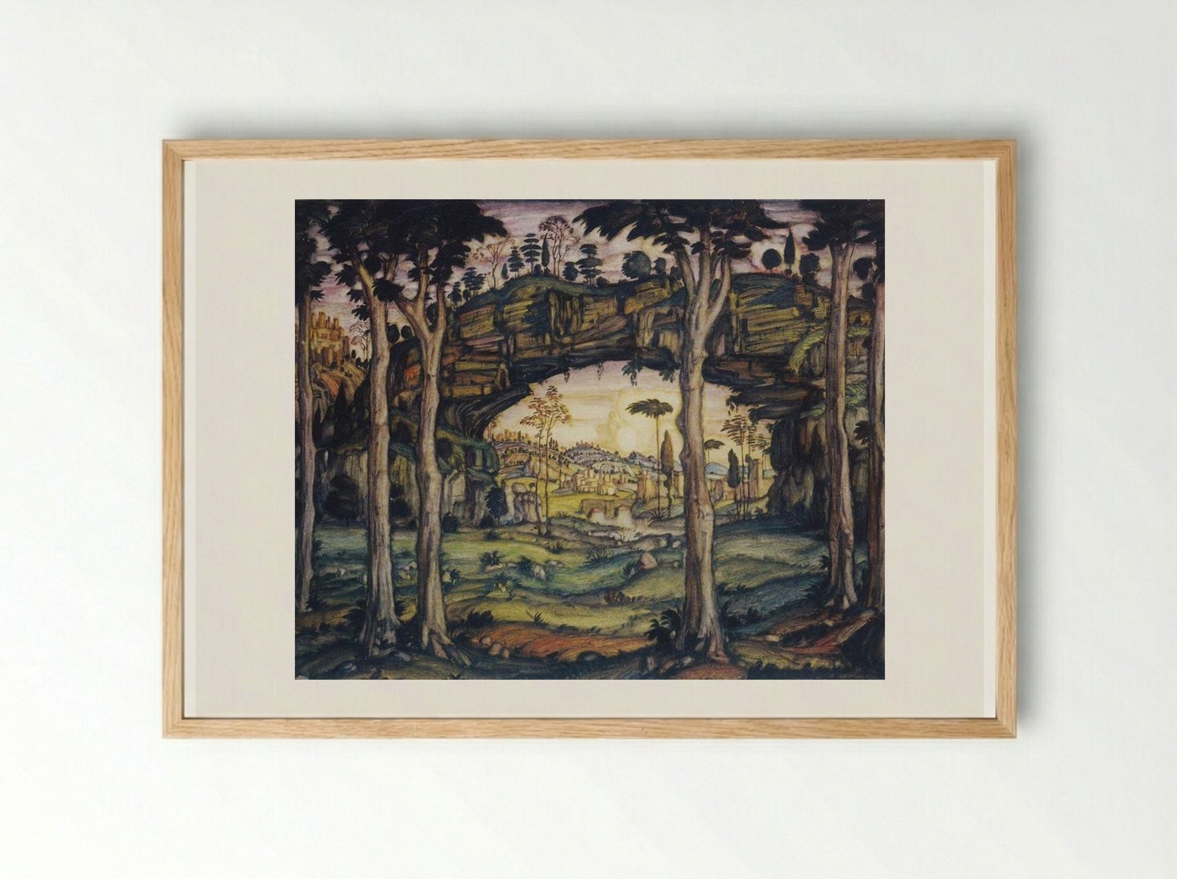 Italian Landscape - Konstantin Bogaevsky - Framed Print Wood