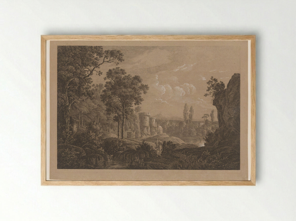 Italian View - Joseph Rebell - Framed Print Wood
