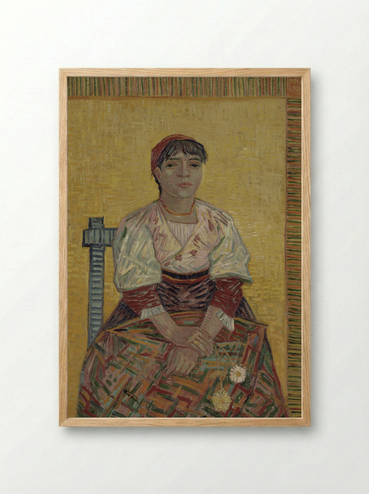 Italian Woman (Agostina Segatori) - Vincent van Gogh - Framed Print Wood