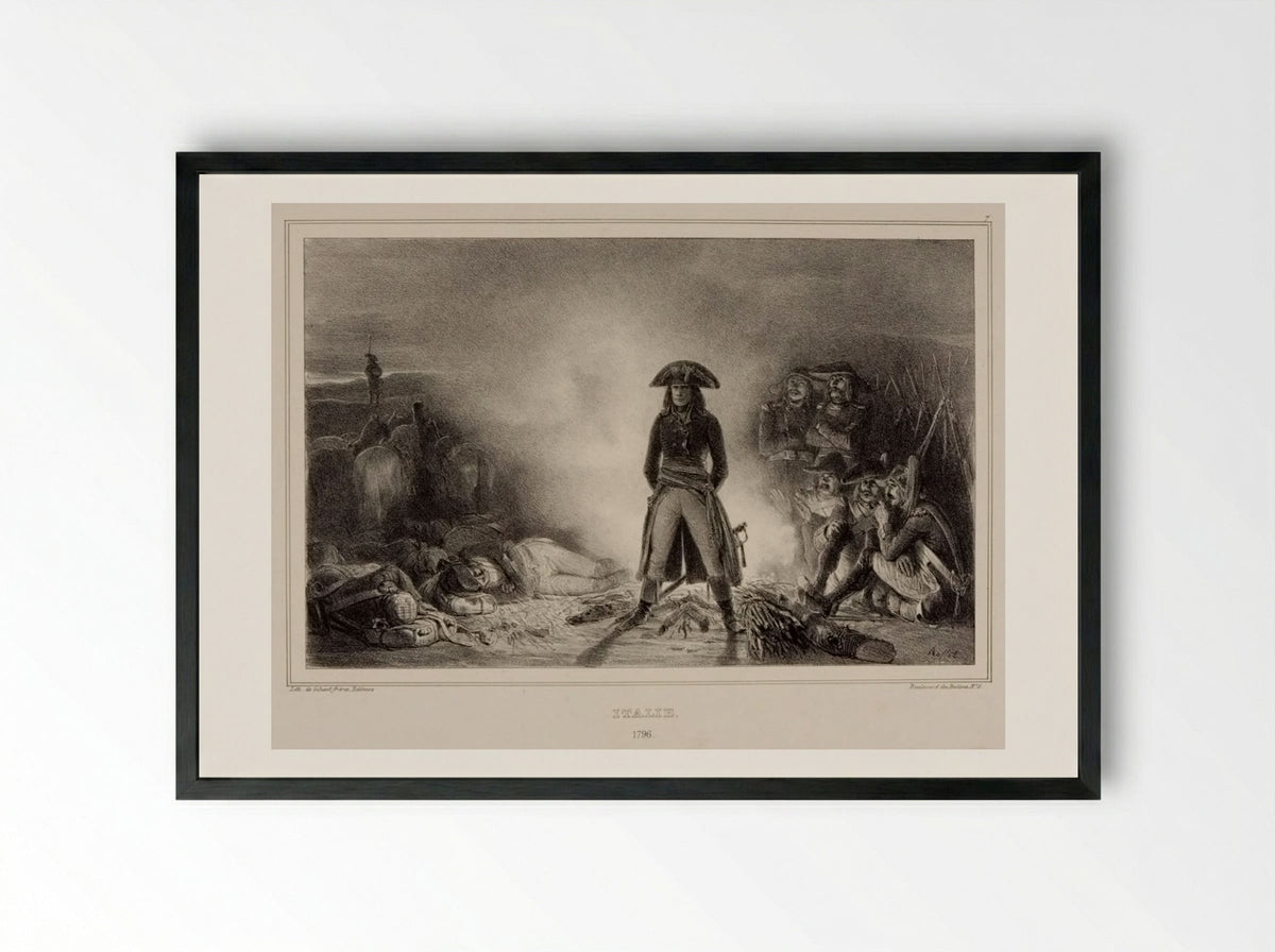 Italie, 1796 - Denis-Auguste-Marie Raffet - Framed Print Black