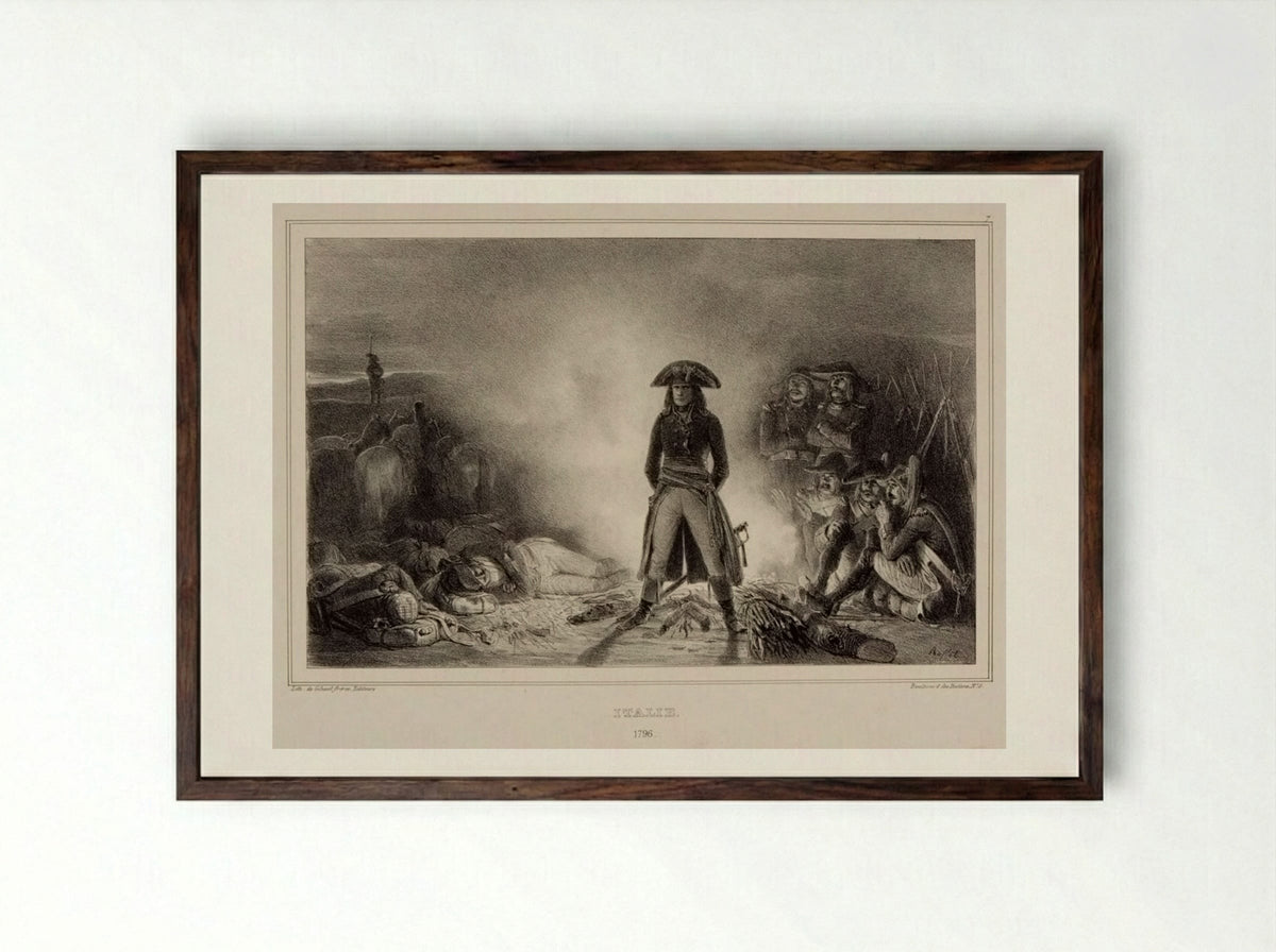 Italie, 1796 - Denis-Auguste-Marie Raffet - Framed Print Dark Wood