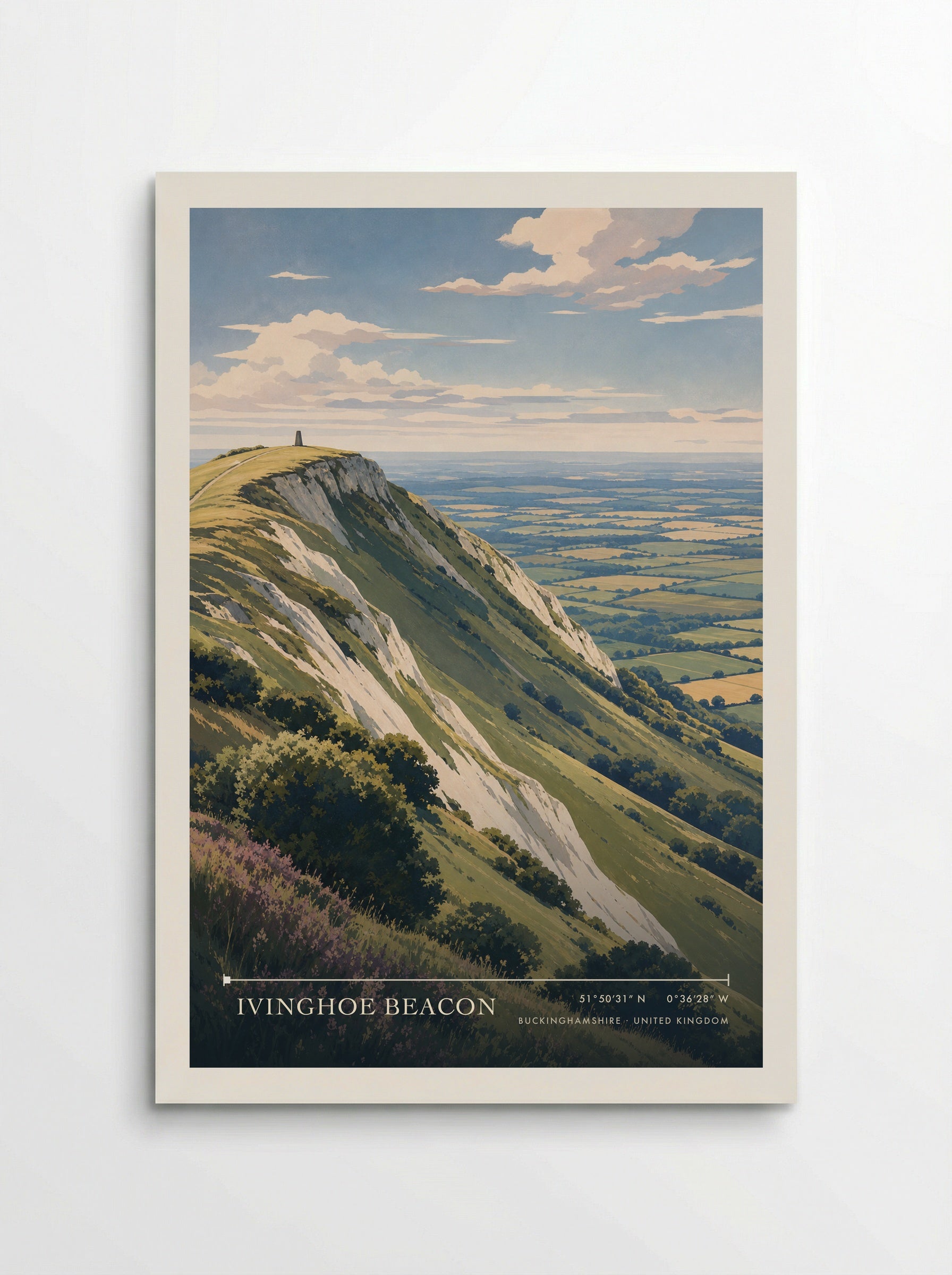 Ivinghoe Beacon Buckinghamshire United Kingdom Travel Poster - Poster