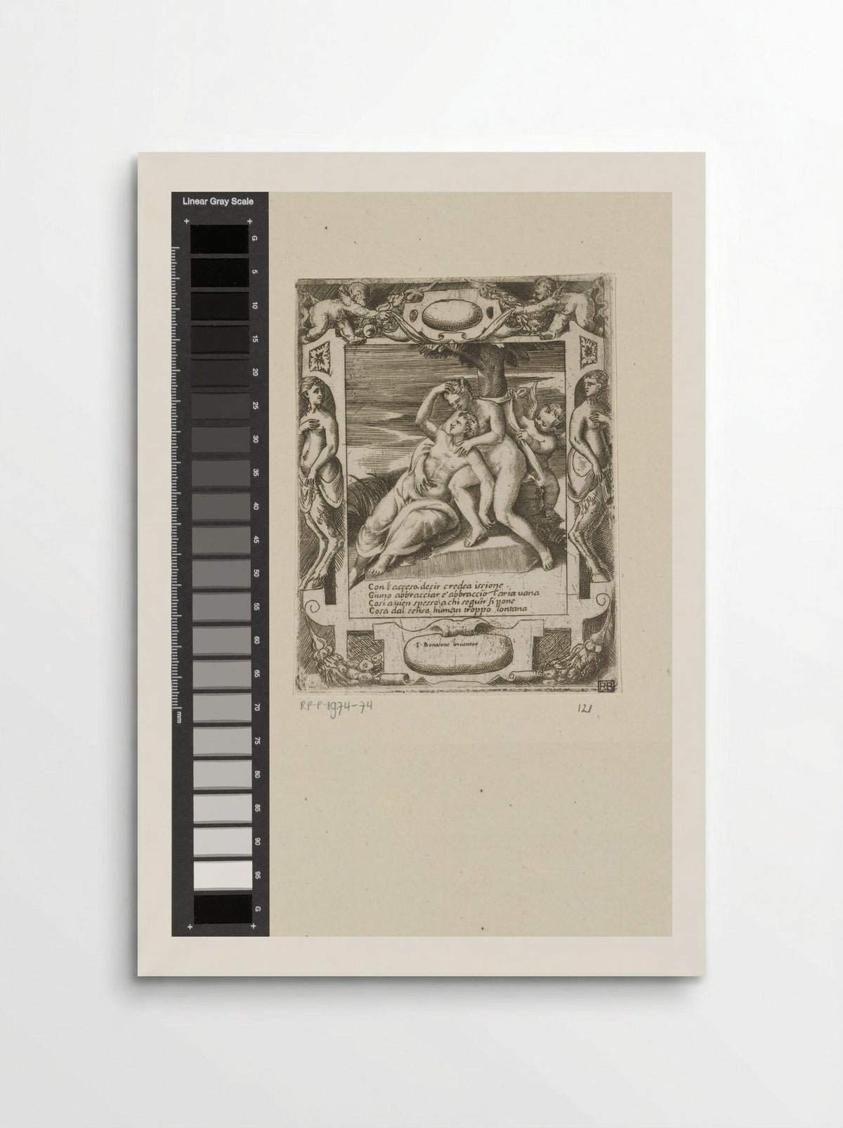 Ixion Embracing a Cloud - Giulio Bonasone - Poster