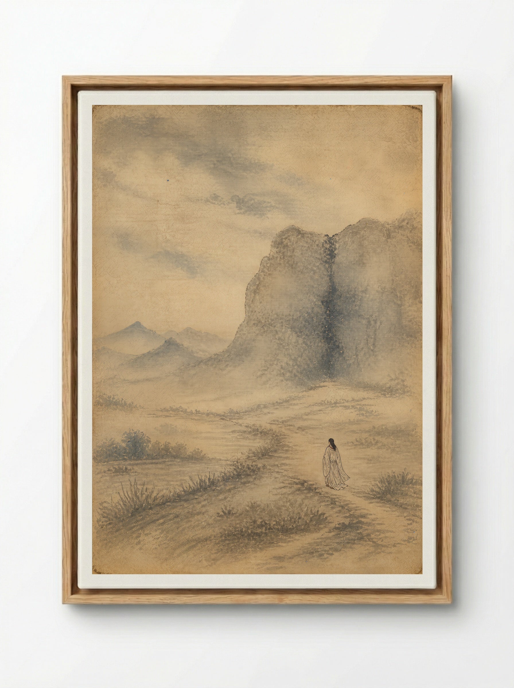 Izanagi at Yomi: After the Sealing - Framed Canvas Wood