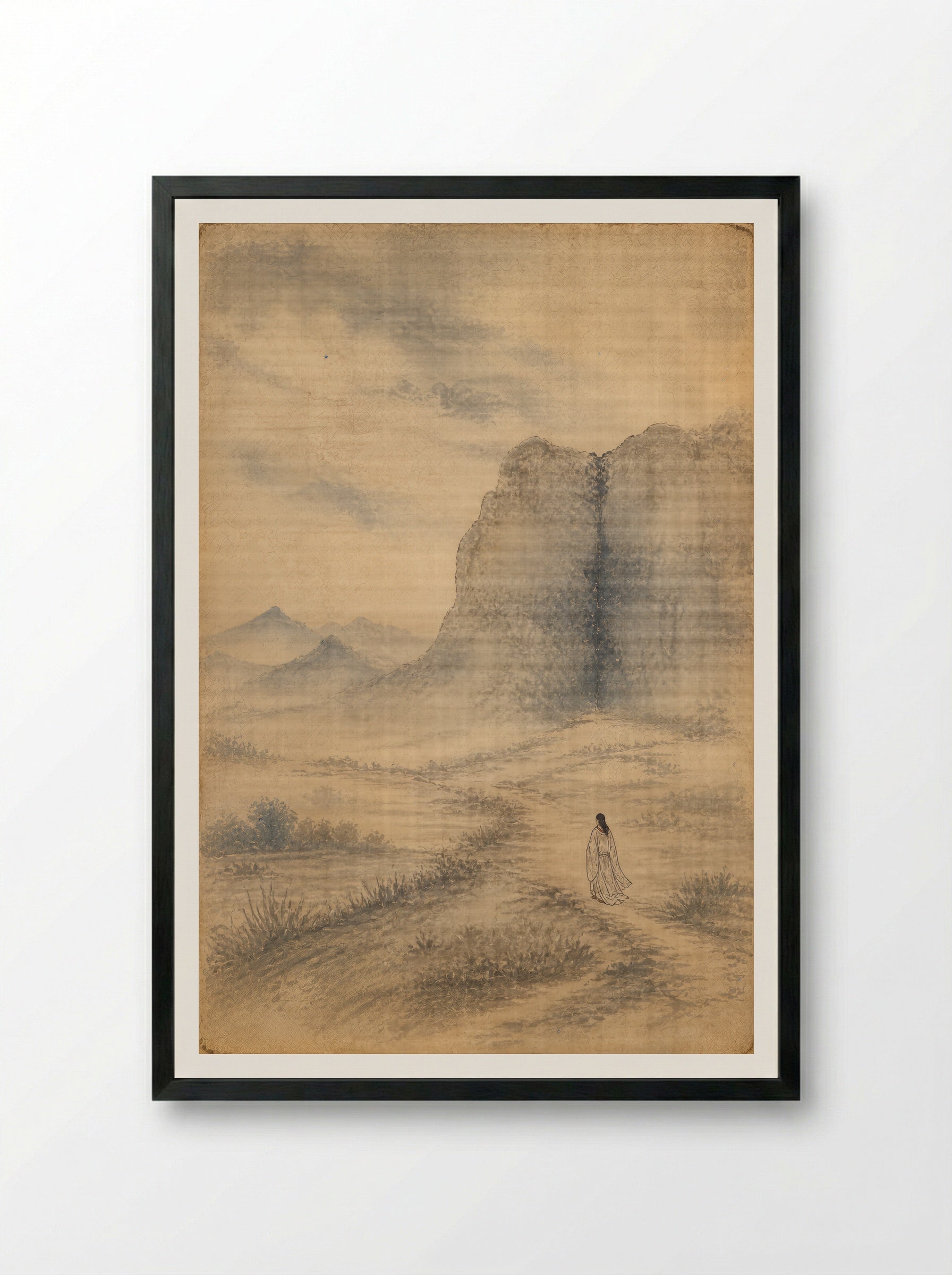 Izanagi at Yomi: After the Sealing - Framed Print Black