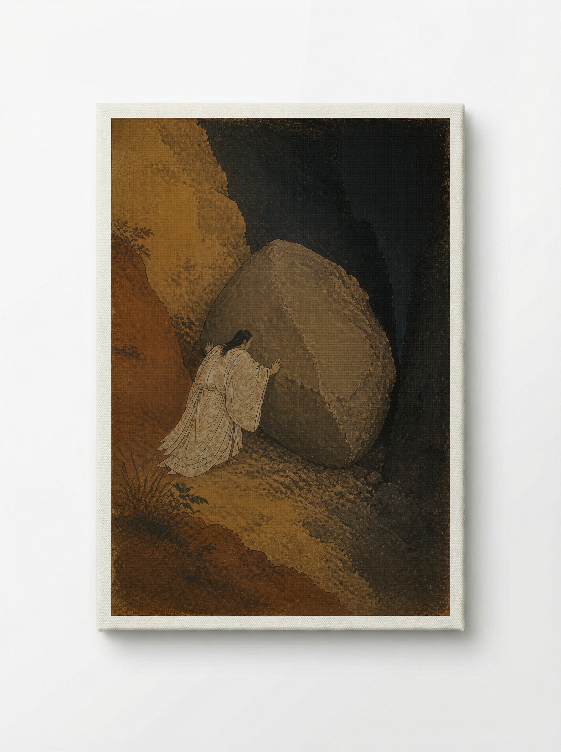 Izanagi at Yomi: The Stone Between Worlds - Canvas
