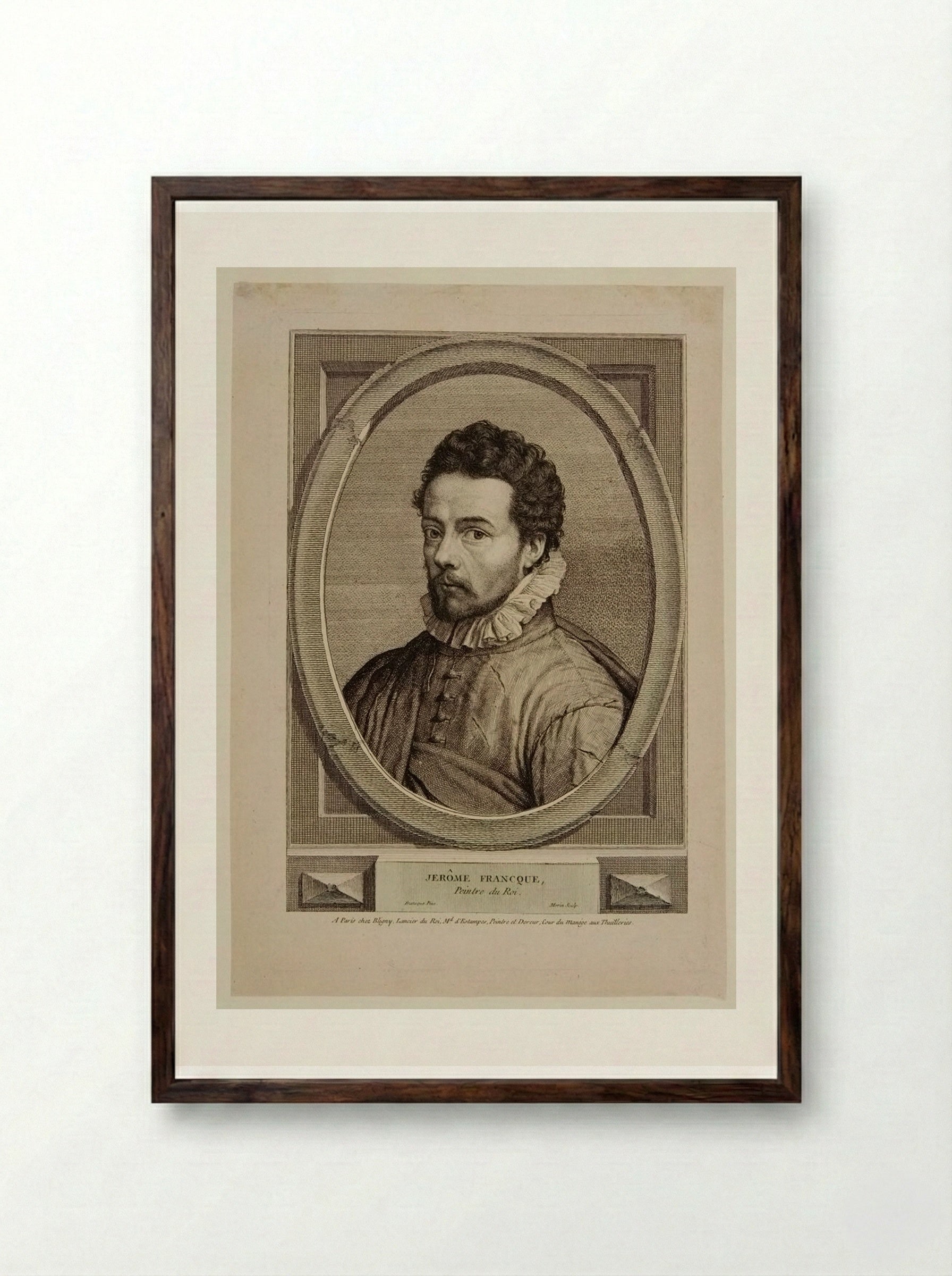 Jérôme Francken - Jean Morin - Framed Print Dark Wood