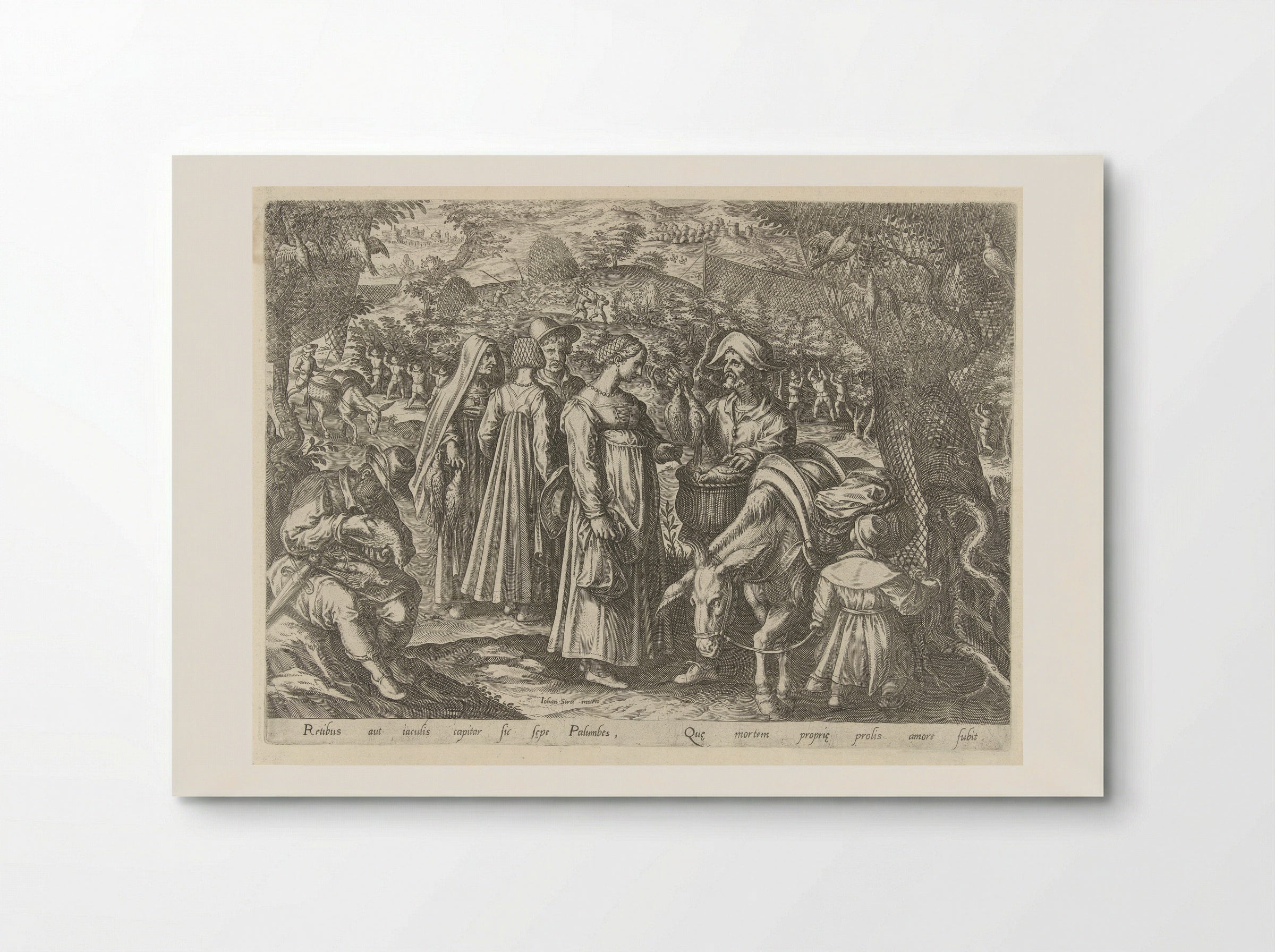 Jacht op duiven (Dove Hunting) - Philips Galle - Poster