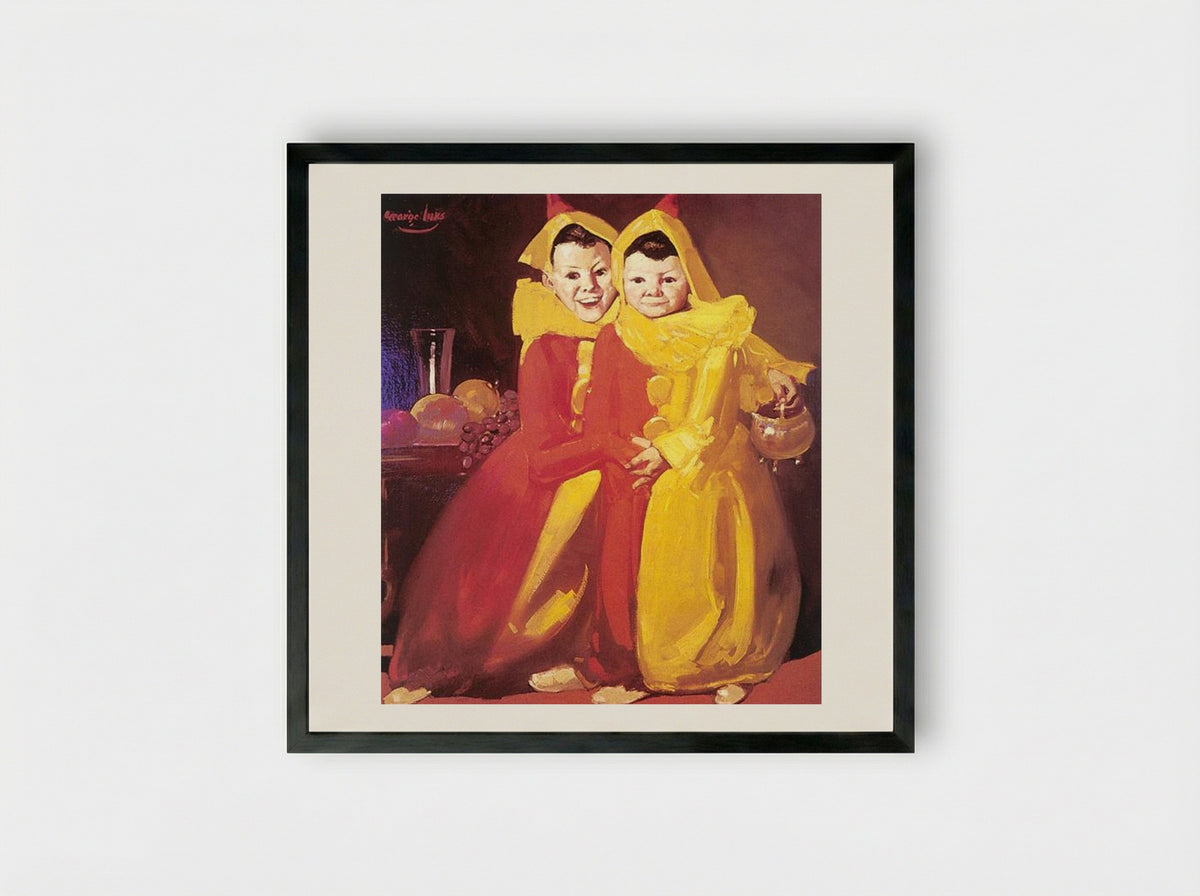 Jack and Russell Burke - George Luks - Framed Print Black