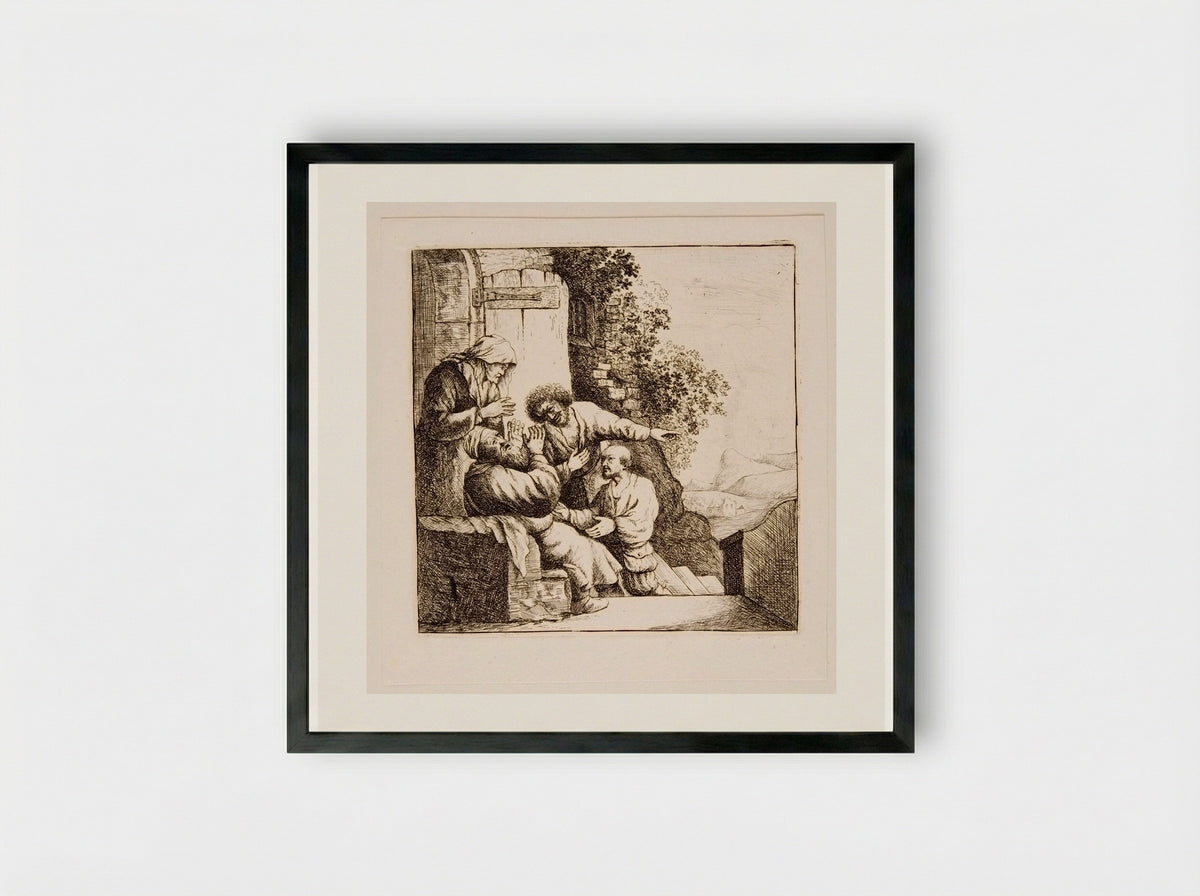 Jacob Lamenting the Death of Joseph - David Deuchar - Framed Print Black