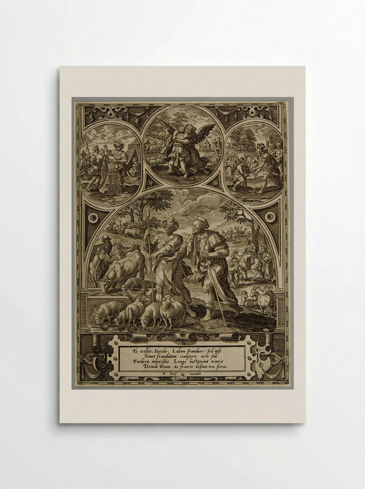 Jacob and Laban - Adriaen Collaert - Poster