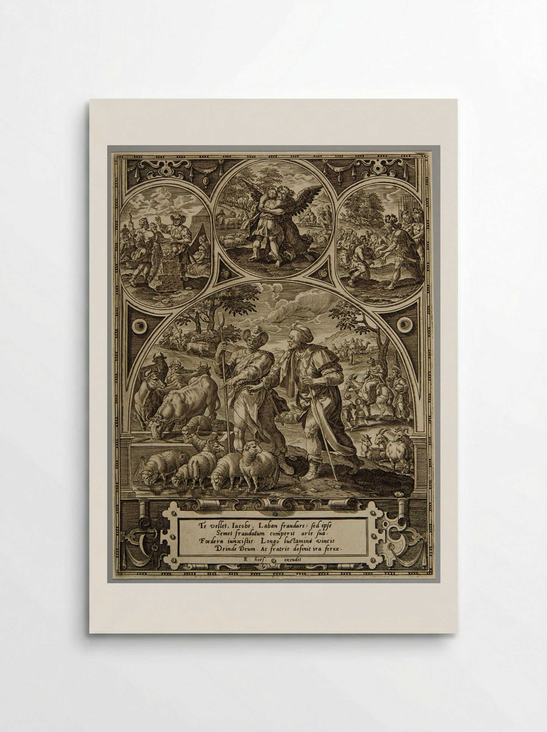 Jacob and Laban - Adriaen Collaert - Poster
