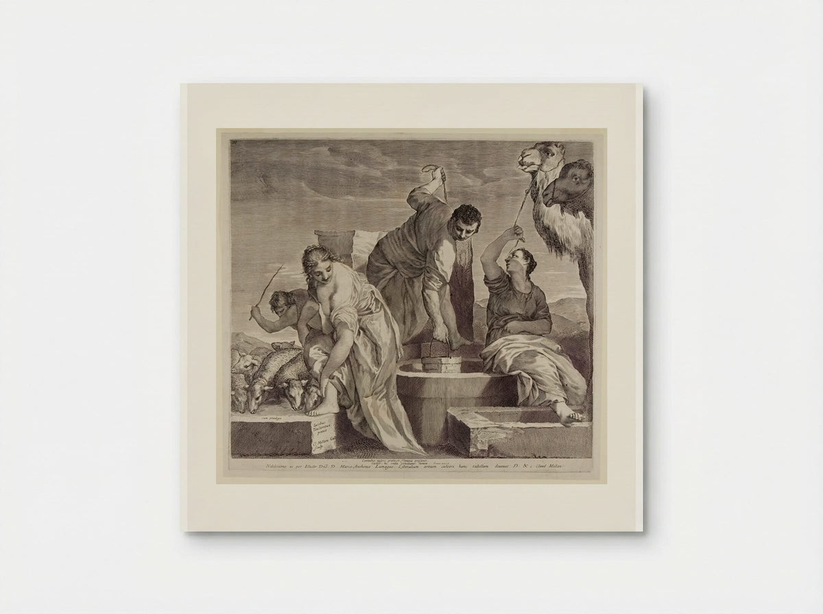 Jacob and Rachel at the Well - Claude Mellan - Poster