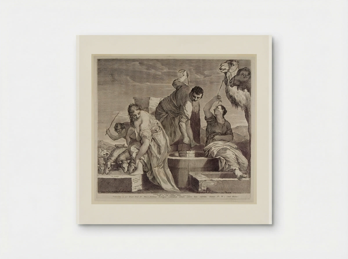 Jacob and Rachel at the Well - Claude Mellan - Poster