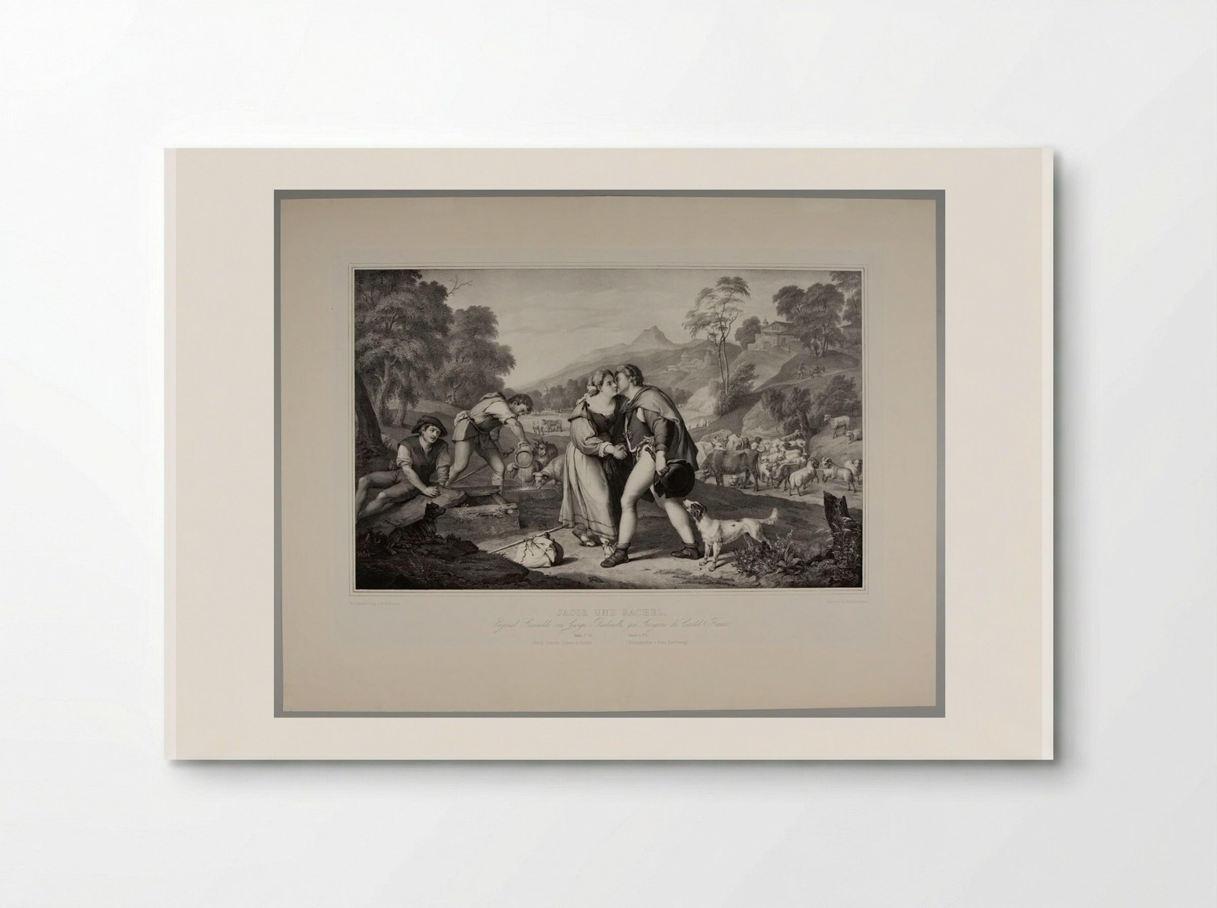 Jacob and Rachel - Franz Hanfstaengl - Poster