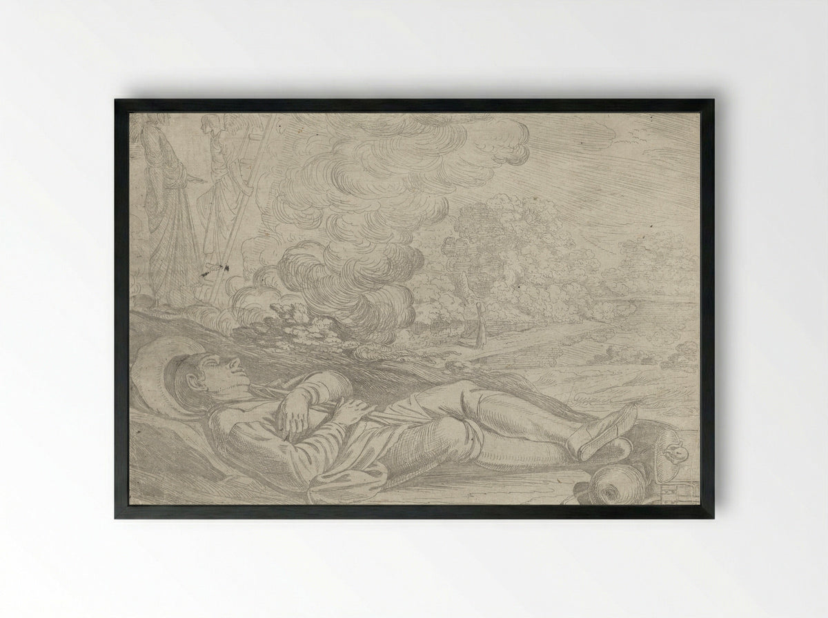 Jacob's Dream - Jan Symonsz. Pynas - Framed Print Black