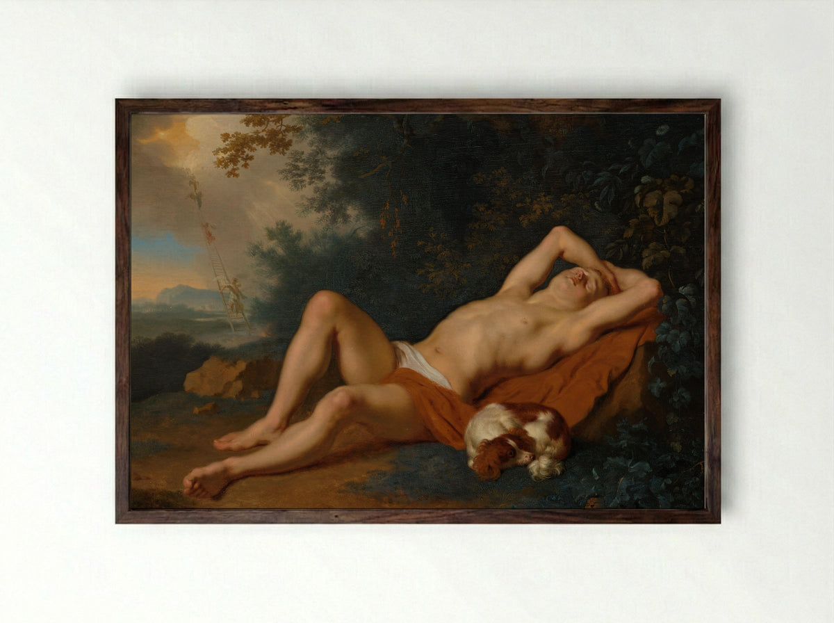 Jacob's Dream - Ary de Vois - Framed Print Dark Wood