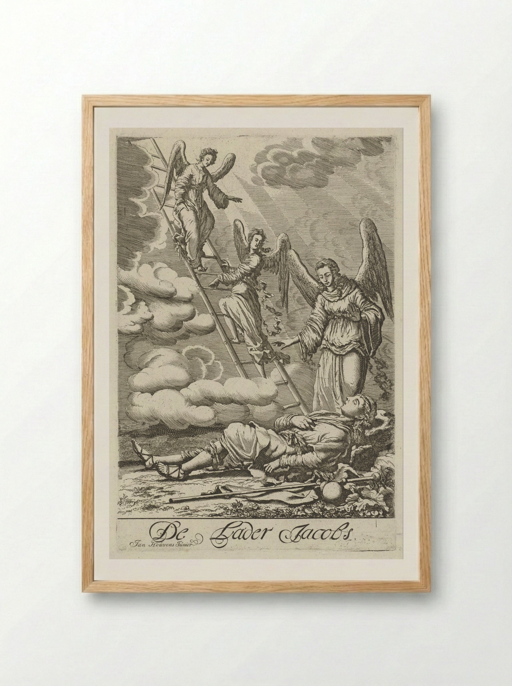 Jacob's Dream - Jan Luyken - Framed Print Wood