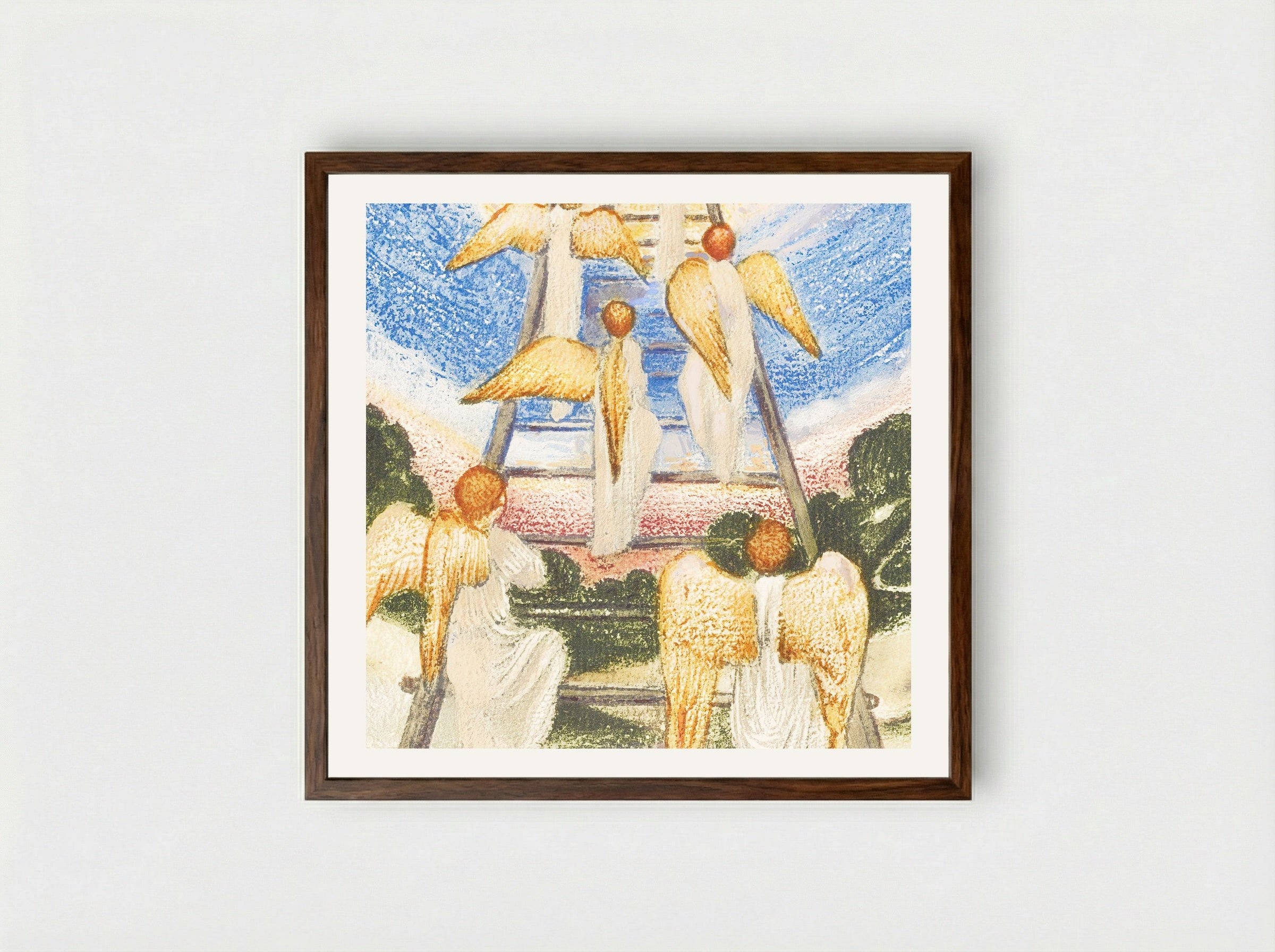 Jacob's Ladder from The Flower Book - Edward Burne-Jones - Framed Print Dark Wood