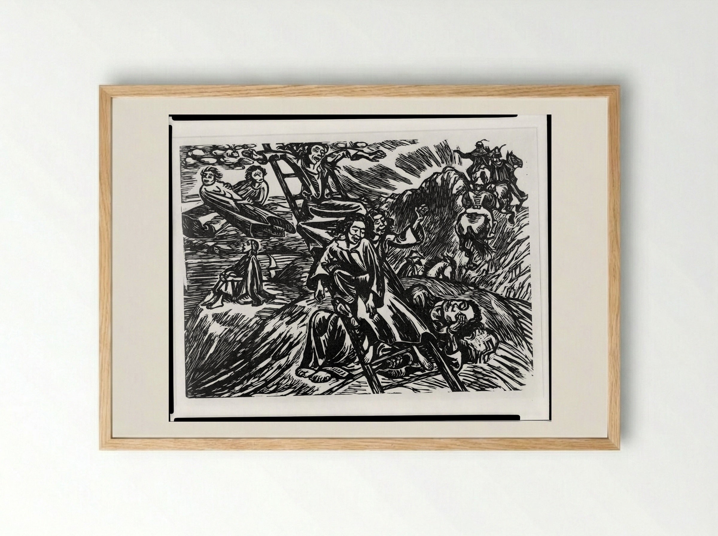Jacob's Ladder - Ernst Barlach - Framed Print Wood