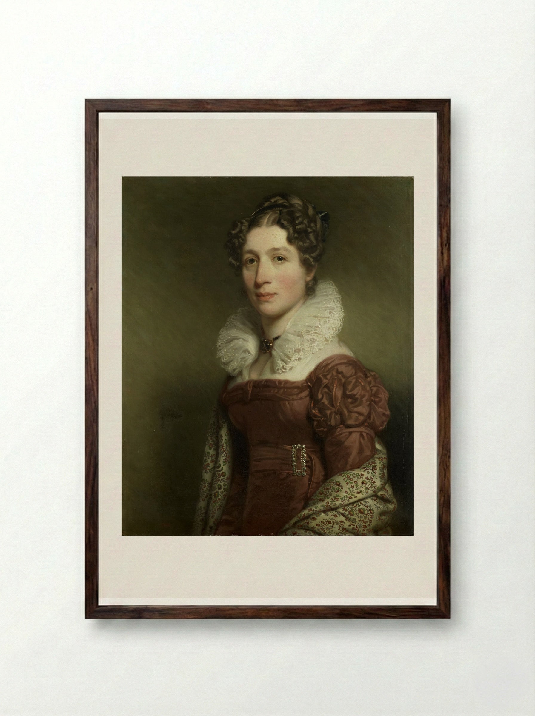 Jacoba Vetter (1796-1830), Wife of Pieter Meijer Warnars - Charles Howard Hodges - Framed Print Dark Wood