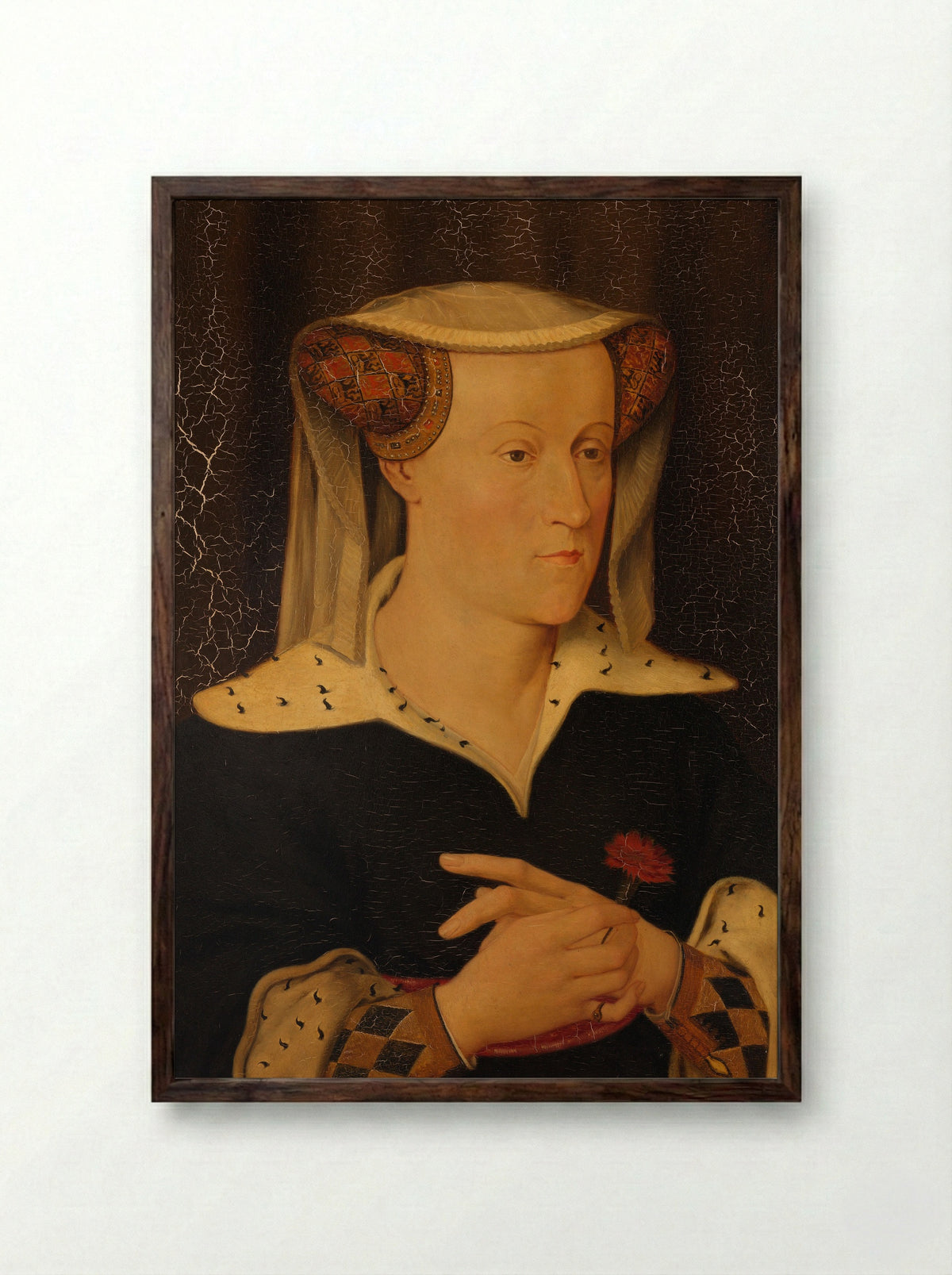 Jacoba van Beieren - Pieter Willem Sebes - Framed Print Dark Wood