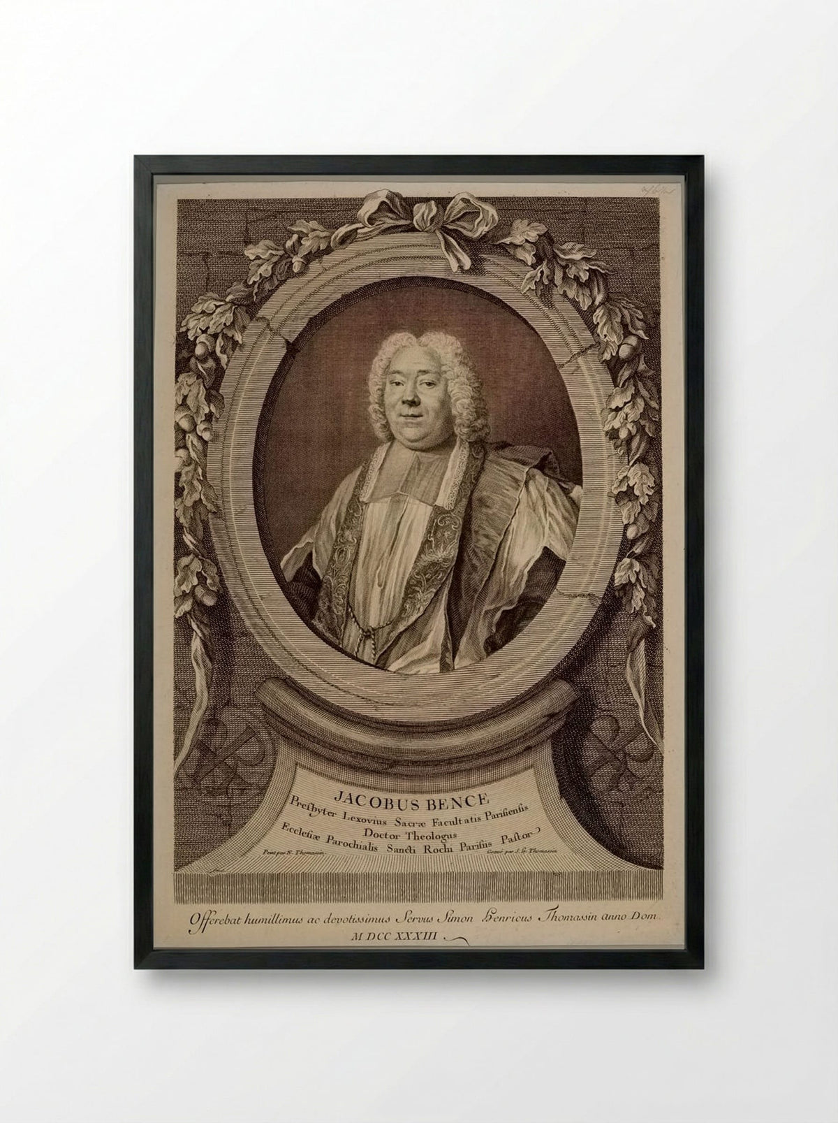 Jacobus Bence - Simon Henri Thomassin - Framed Print Black