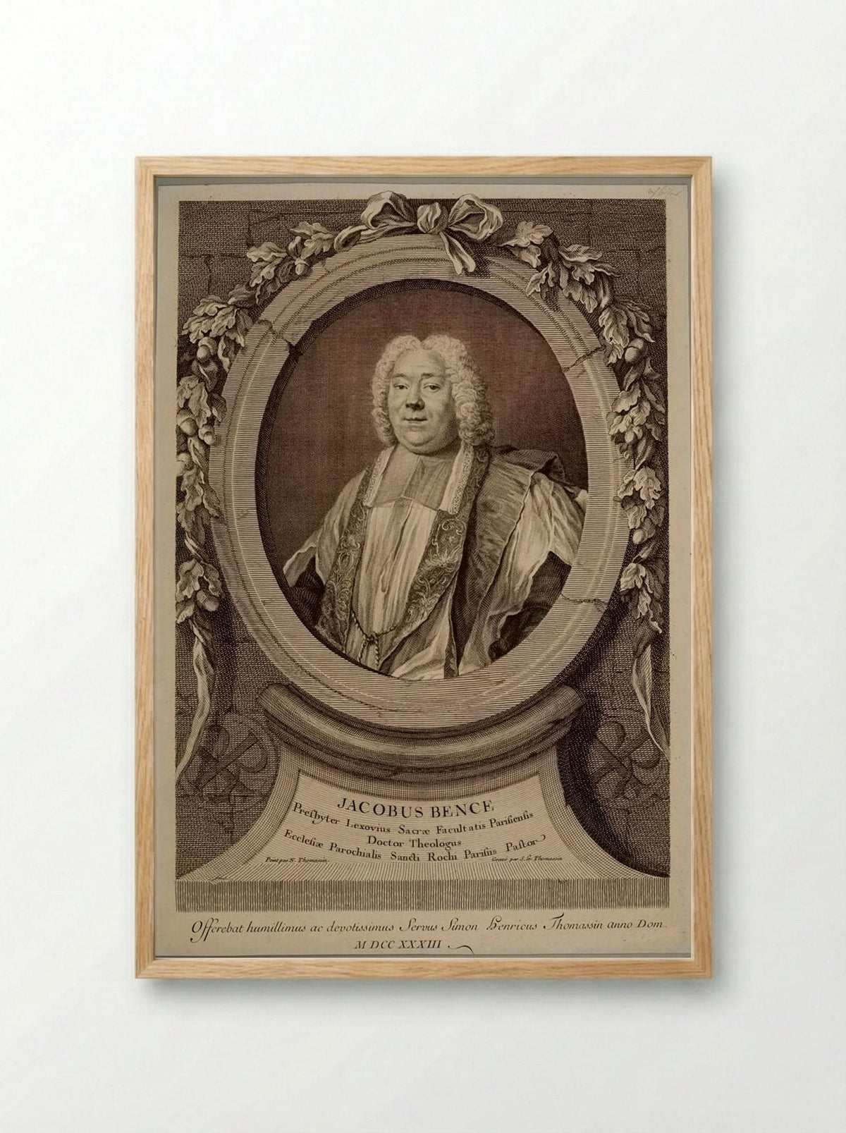 Jacobus Bence - Simon Henri Thomassin - Framed Print Wood