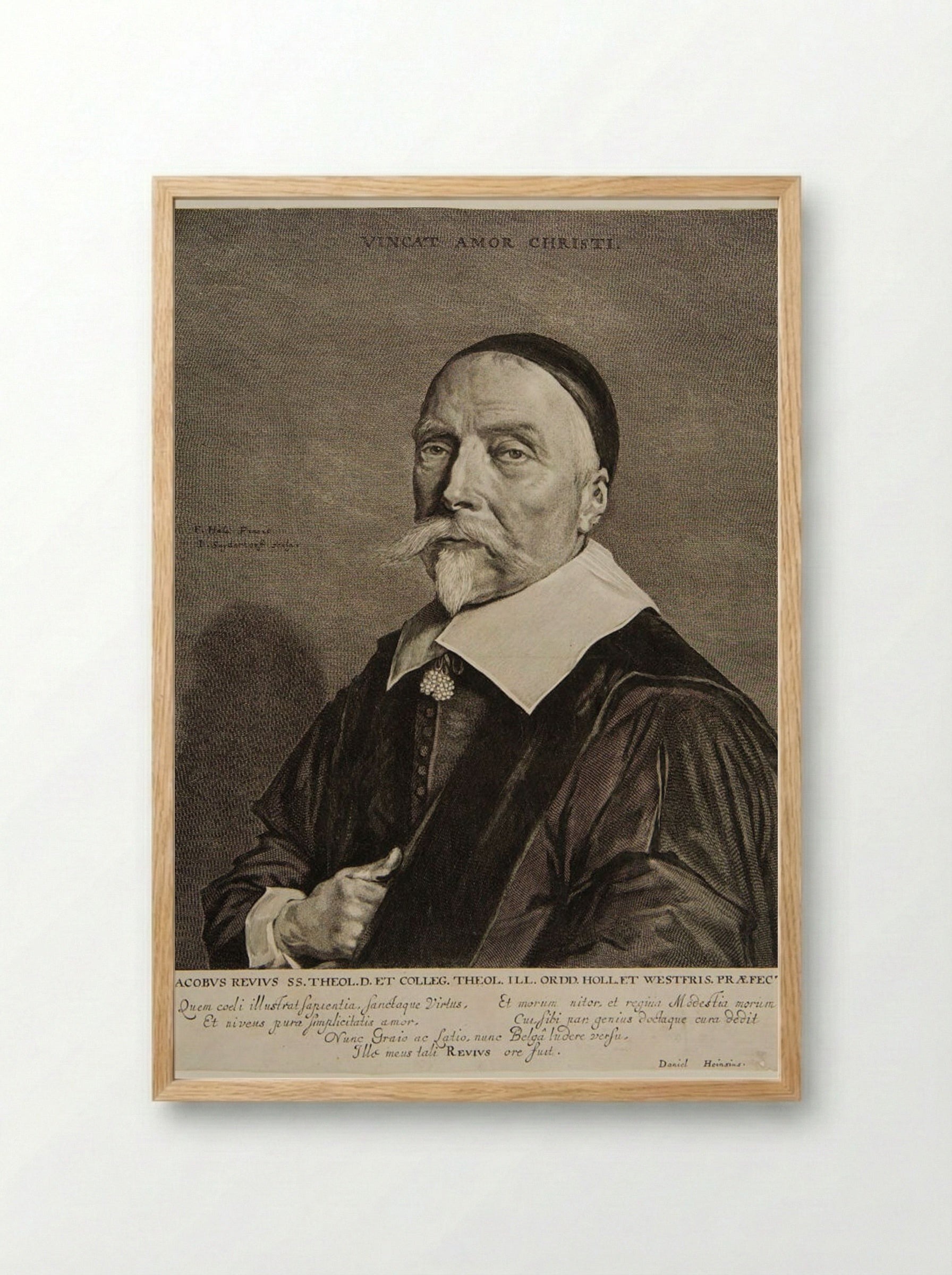 Jacobus Revius - Jonas Suyderhoef - Framed Print Wood