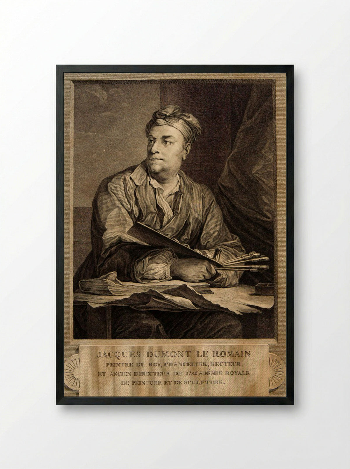 Jacques Dumont, Le Romain - Jean Jacques Flipart - Framed Print Black