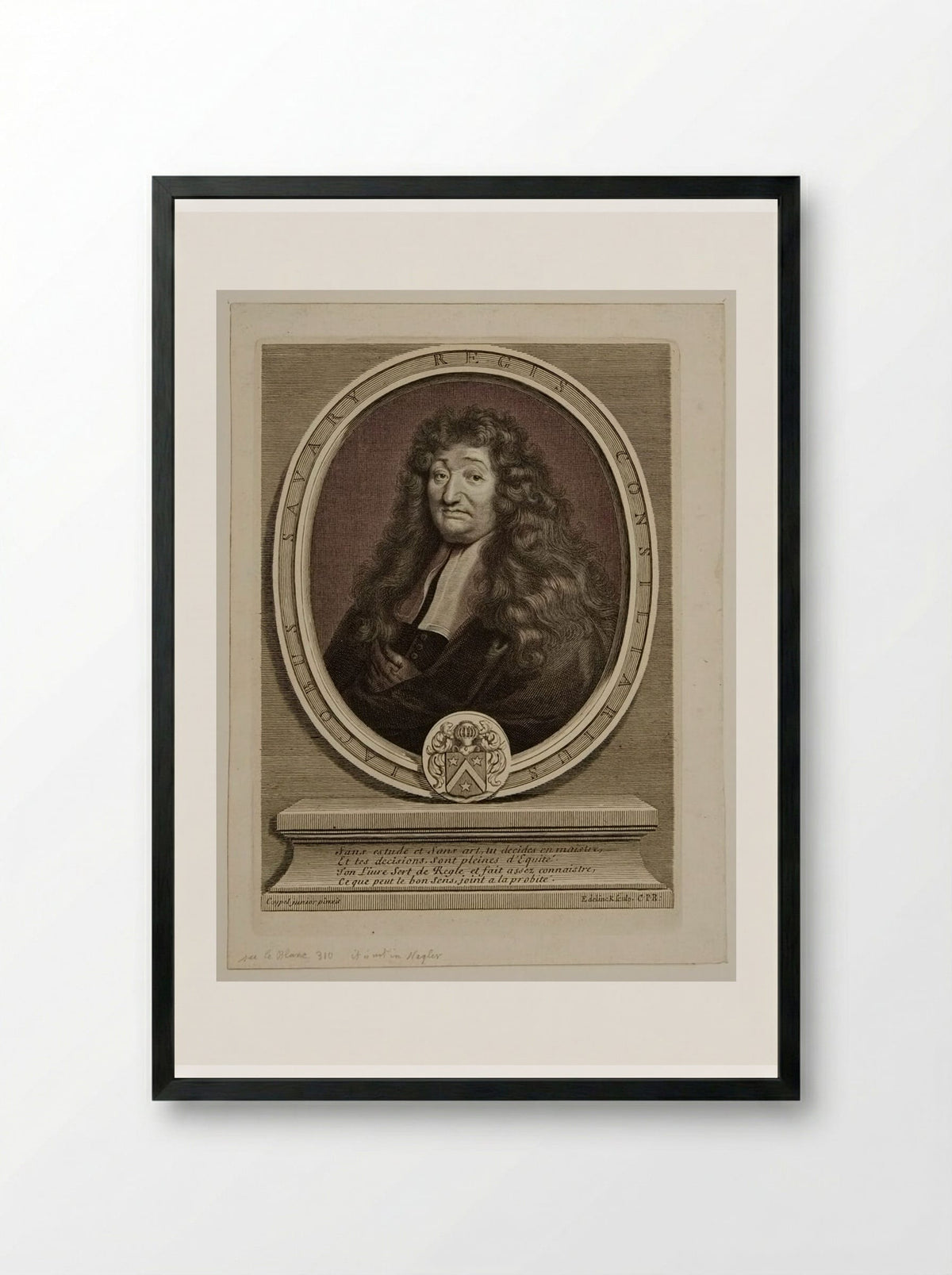 Jacques Savary - Gérard Edelinck - Framed Print Black