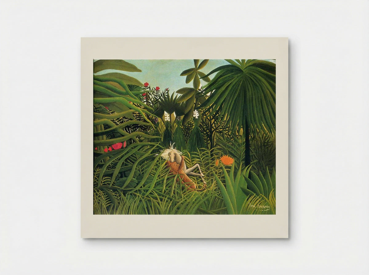 Jaguar Attacking a Horse - Henri Rousseau - Poster