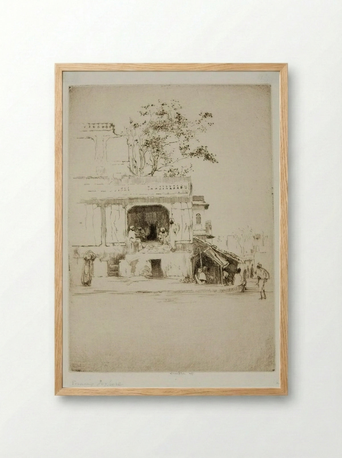 Jaipur, Evening, no.1 - Ernest Stephen Lumsden - Framed Print Wood