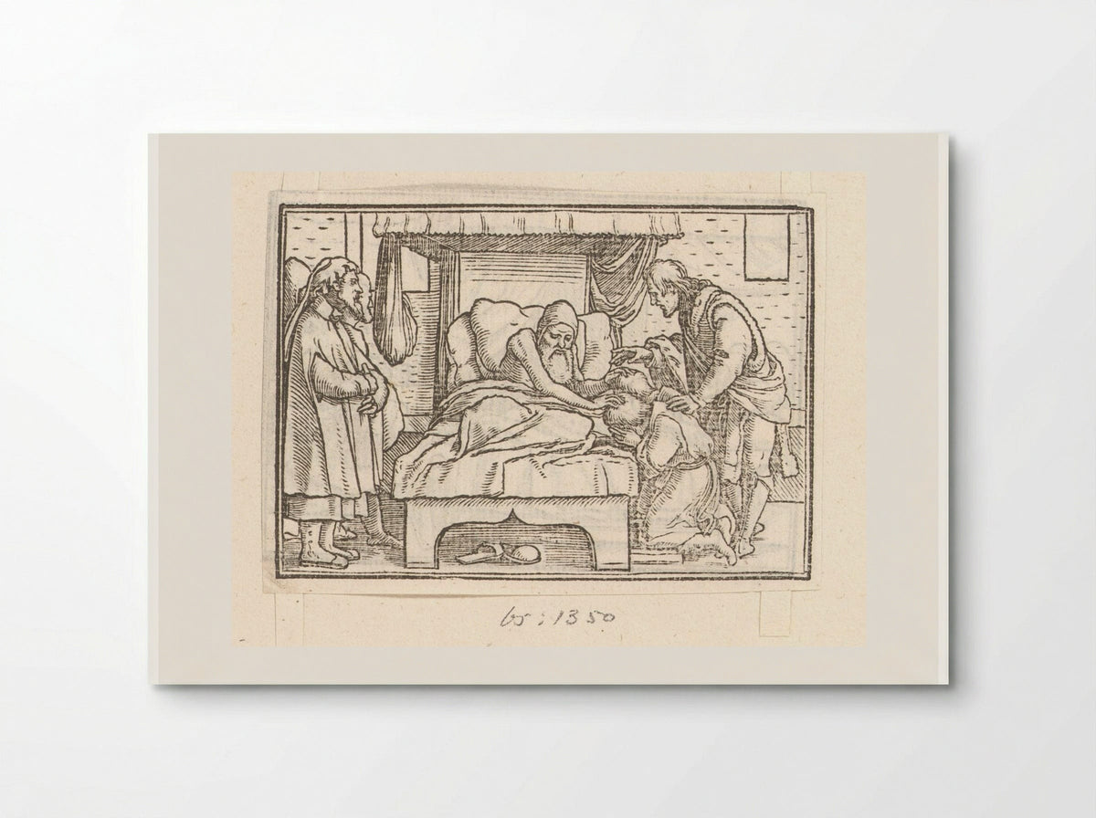 Jakob zegent Efraïm en Manasse - Veit Rudolf Specklin - Poster