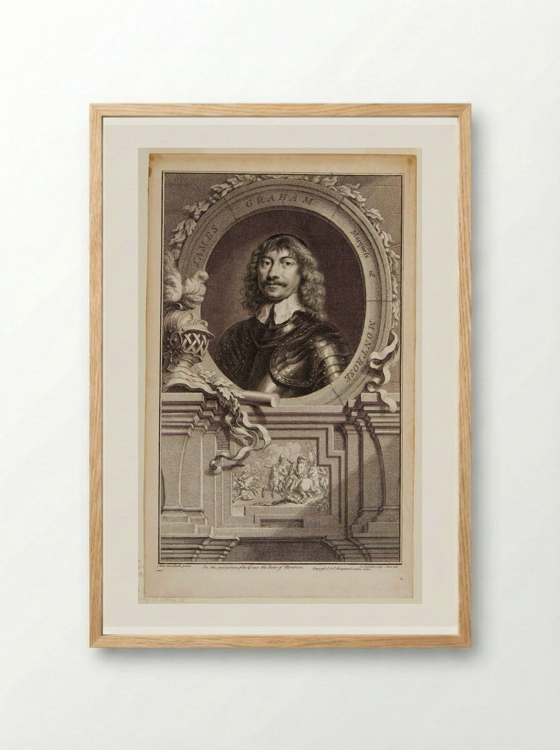 James Graham, Marquis of Montrose - Jacobus Houbraken - Framed Print Wood
