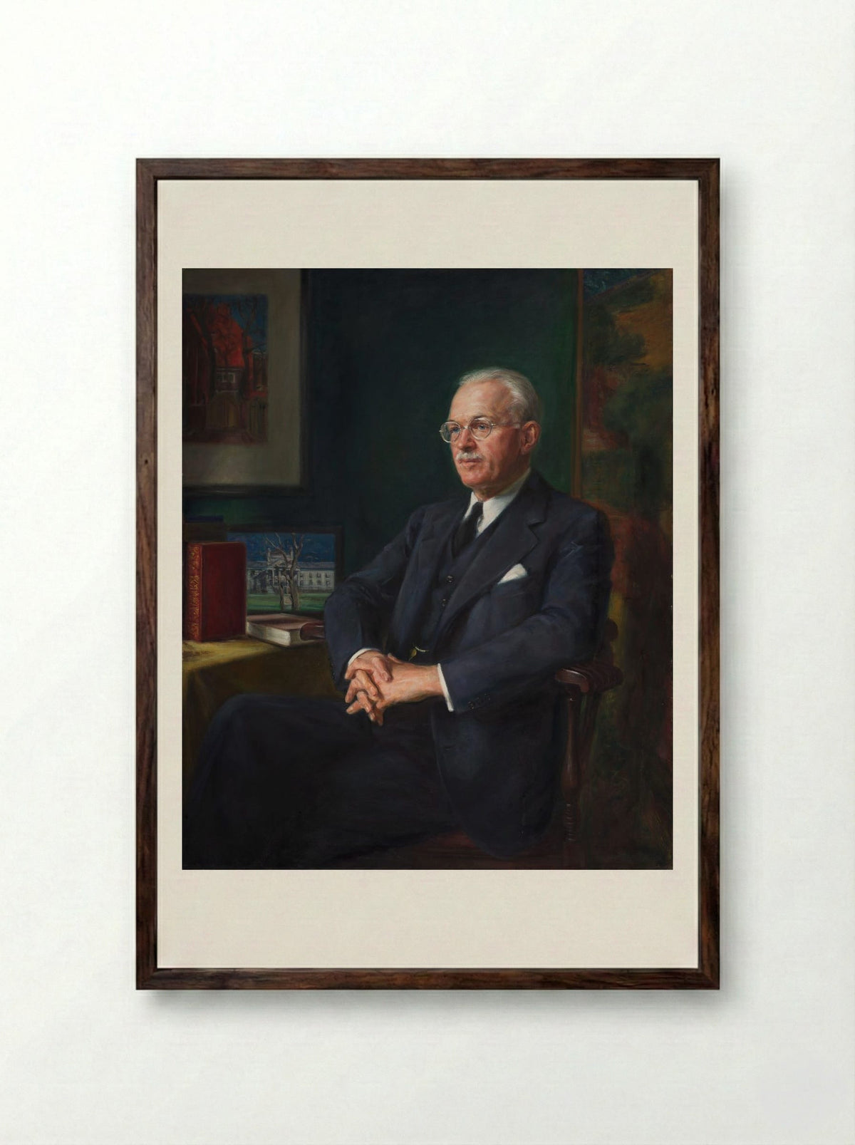 James Howard Means (1885-1967) - Pietro Pezzati - Framed Print Dark Wood