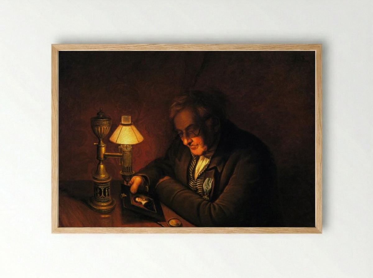 James Peale (The Lamplight Portrait) - Charles Willson Peale - Framed Print Wood