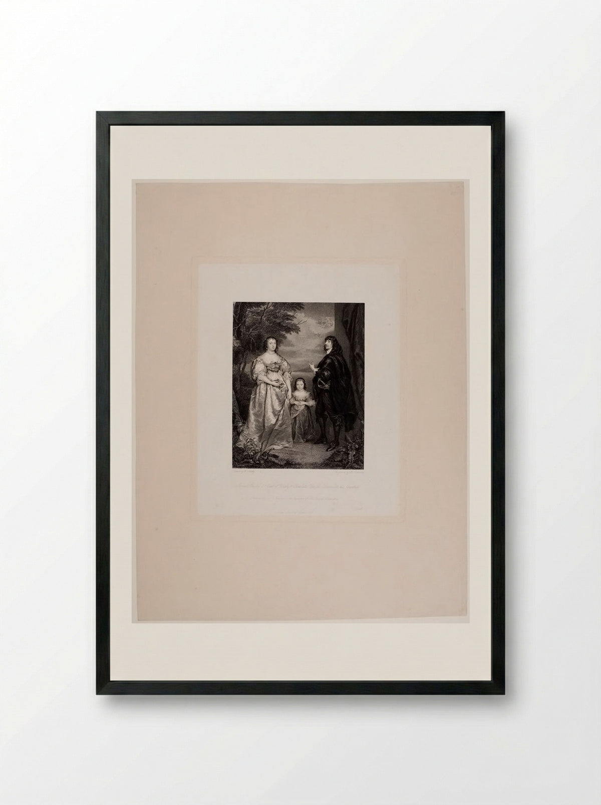 James Stanley, seventh earl of Derby and Charlotte de La Tremouille, his countess - John Henry Robinson - Framed Print Black