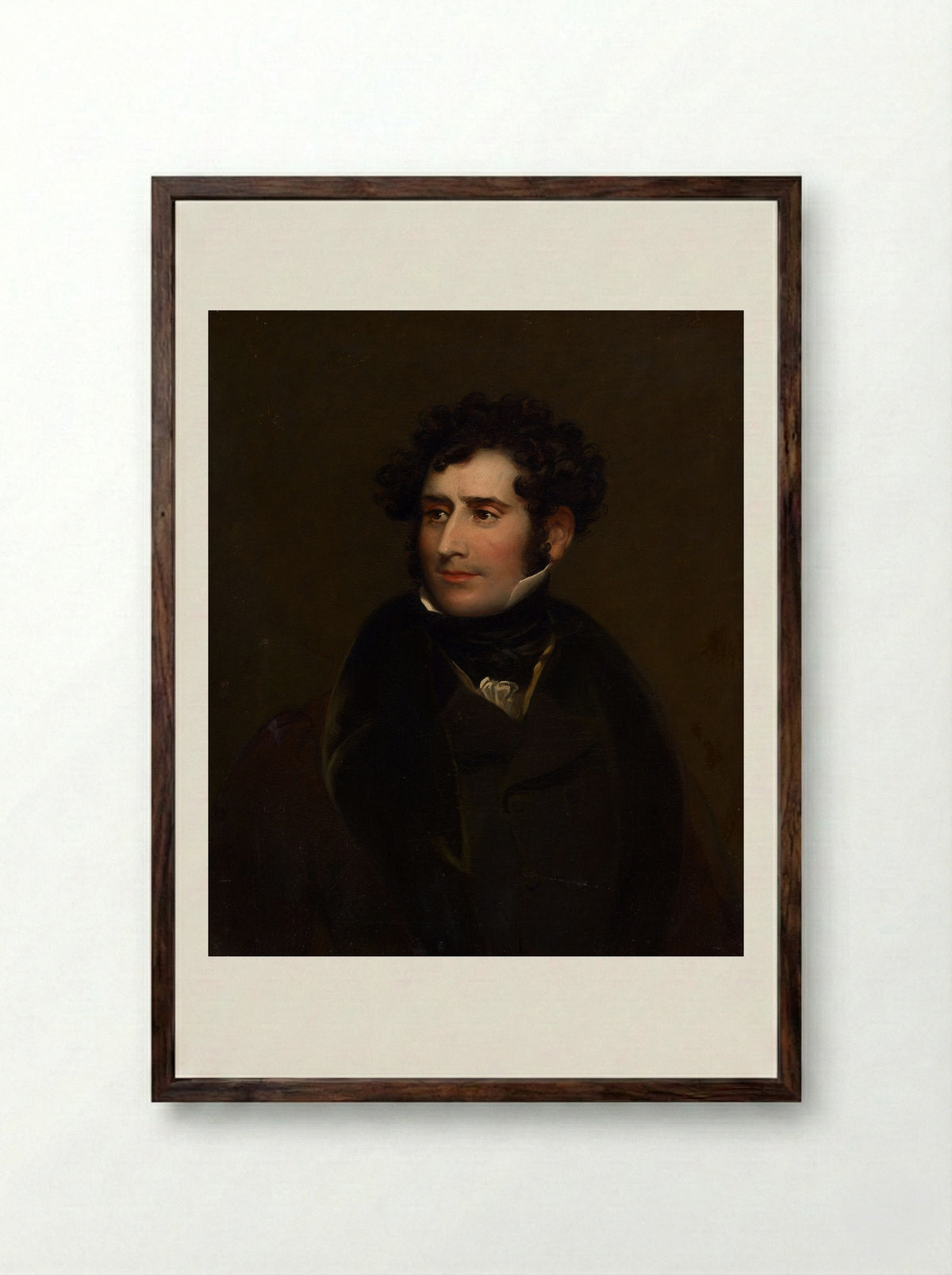 James William Wallack - Charles Robert Leslie - Framed Print Dark Wood