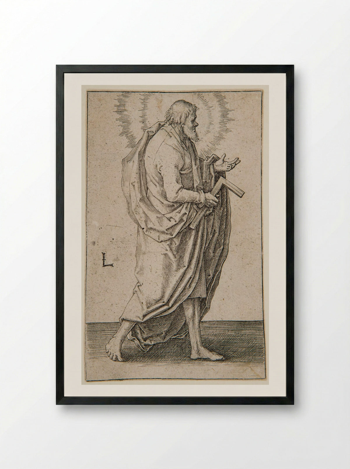James the Lesser - Lucas van Leyden - Framed Print Black