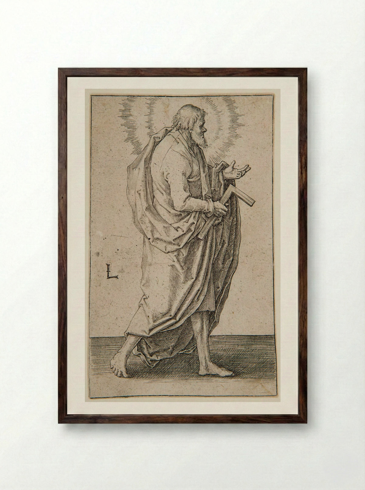 James the Lesser - Lucas van Leyden - Framed Print Dark Wood