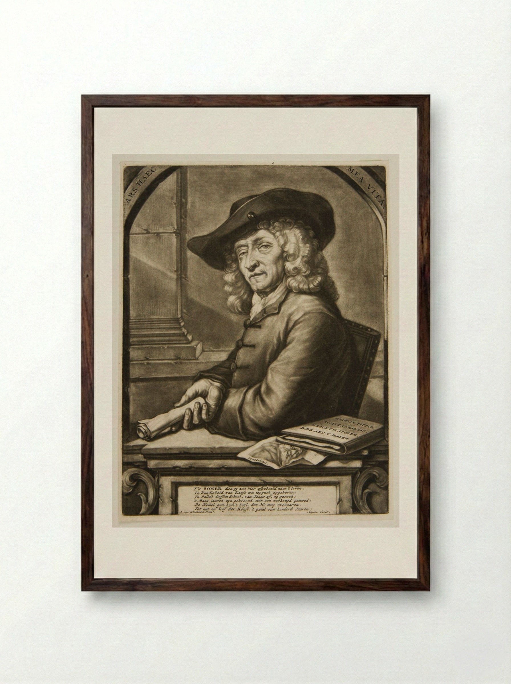 Jan Pietersz Zomer - Arnoud van Halen - Framed Print Dark Wood