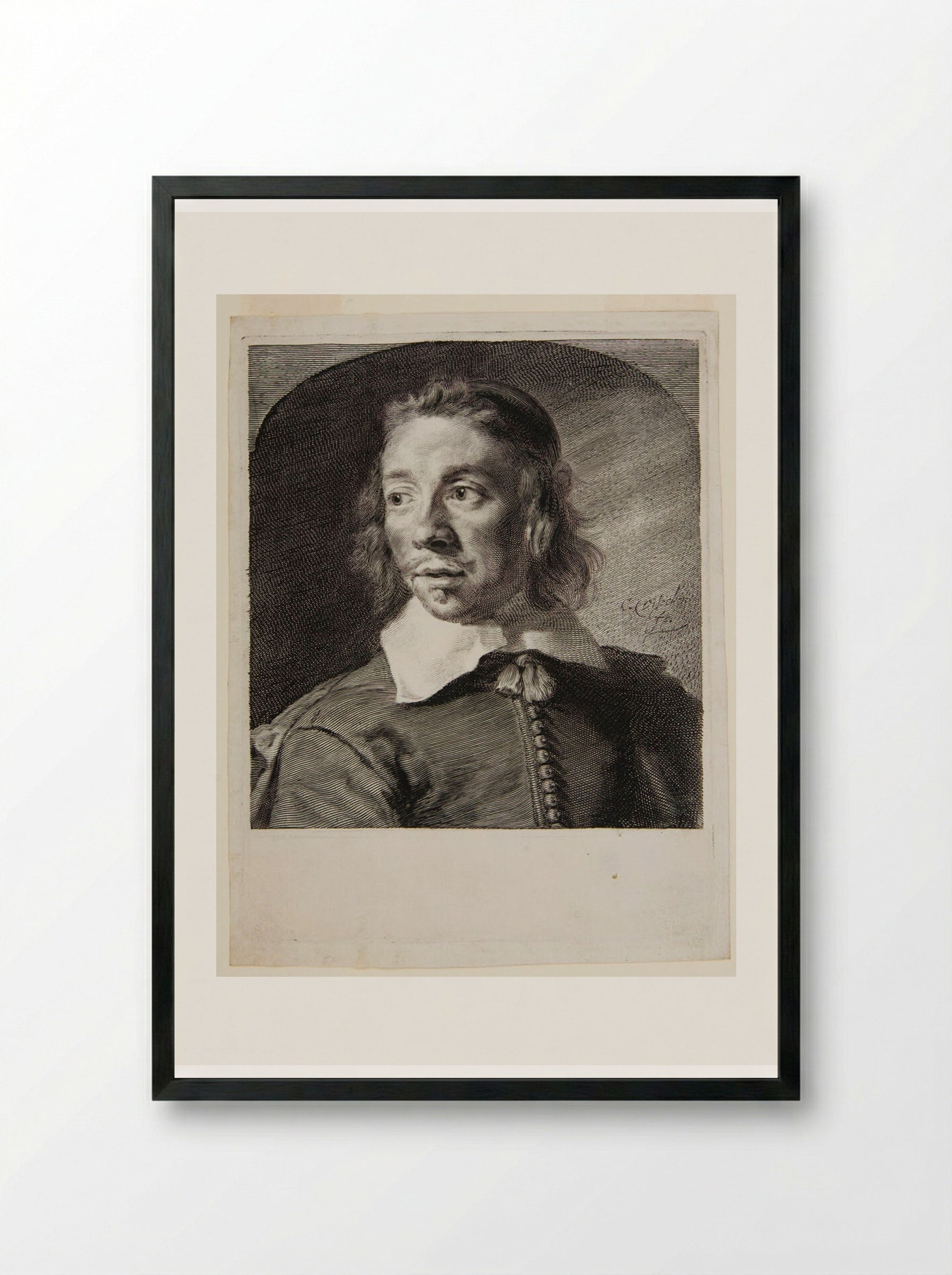 Jan de Pap - Cornelis Visscher - Framed Print Black