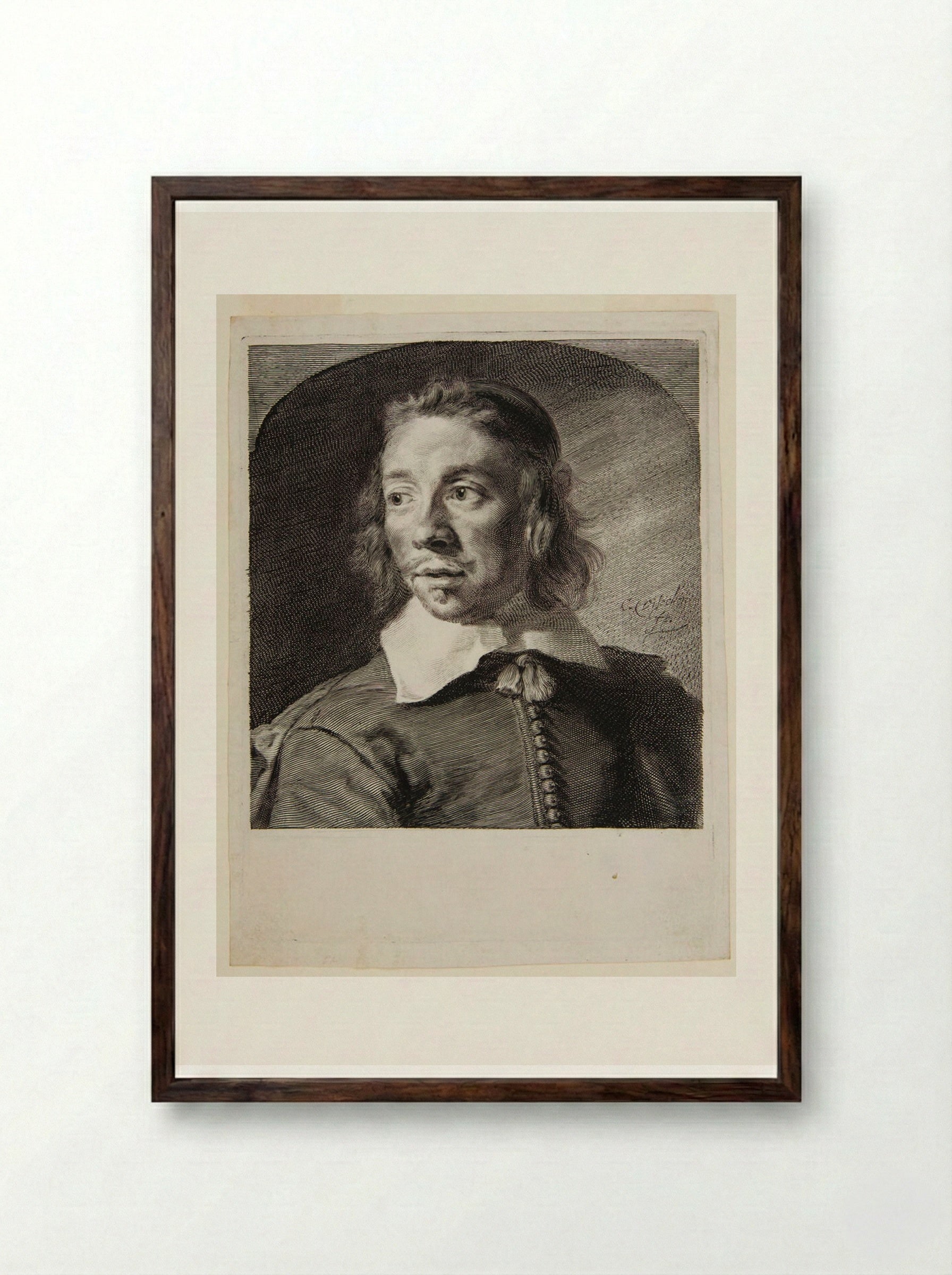 Jan de Pap - Cornelis Visscher - Framed Print Dark Wood