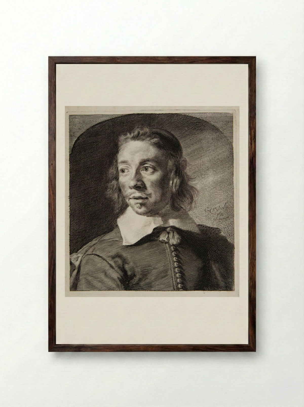 Jan de Pap - Cornelis Visscher - Framed Print Dark Wood