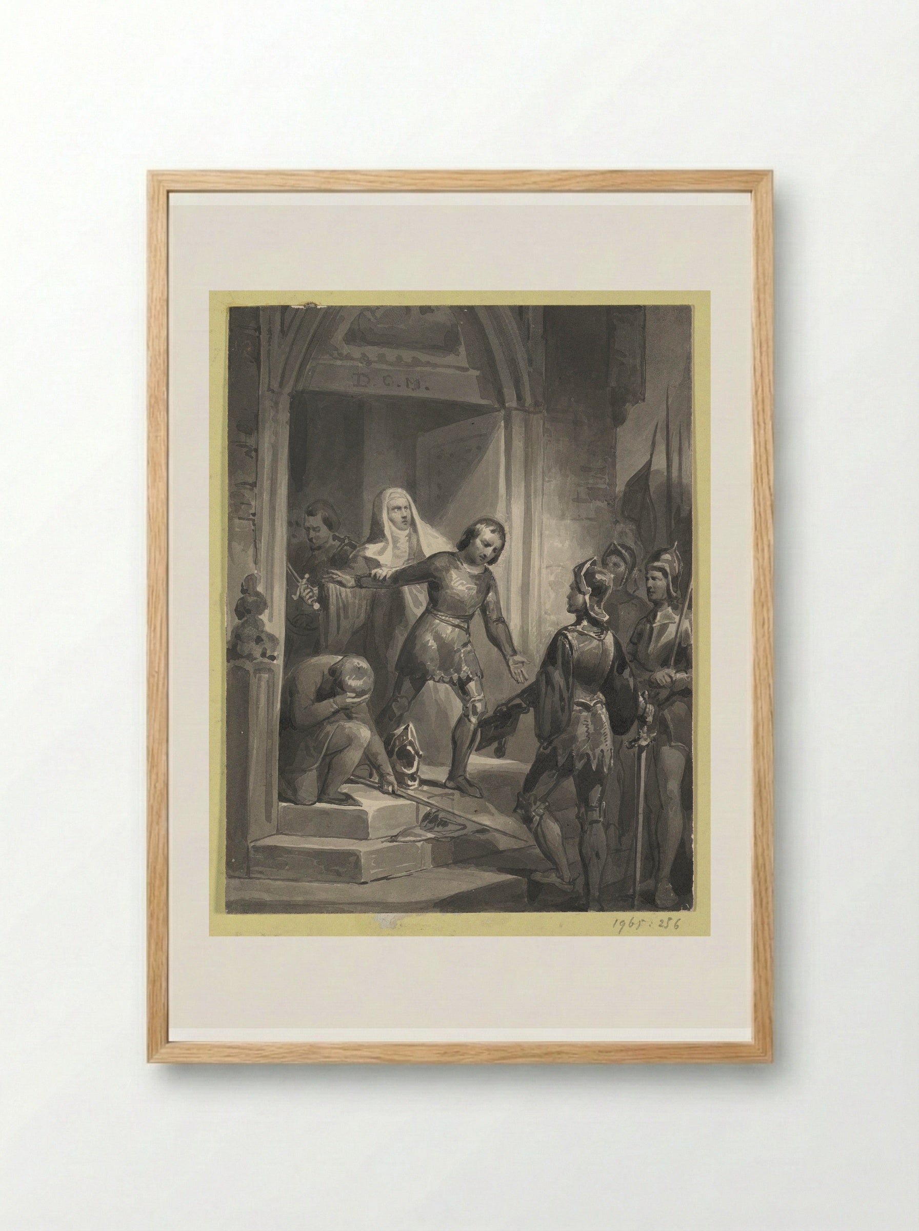 Jan van Domburg Surrenders to Philip I of Burgundy - Johann Wilhelm Kaiser (I) - Framed Print Wood