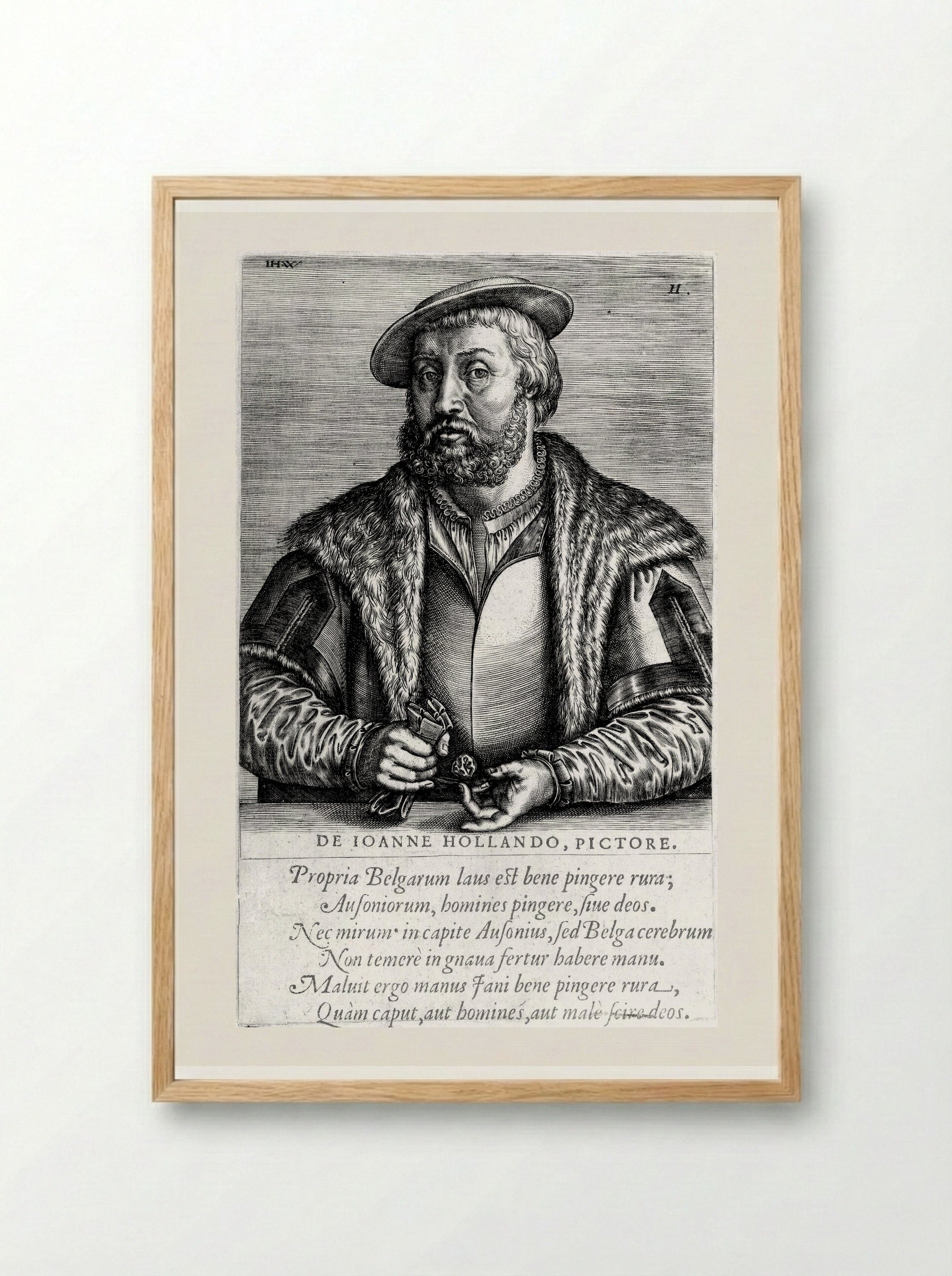 Jan van Scorel - Johannes Wierix - Framed Print Wood