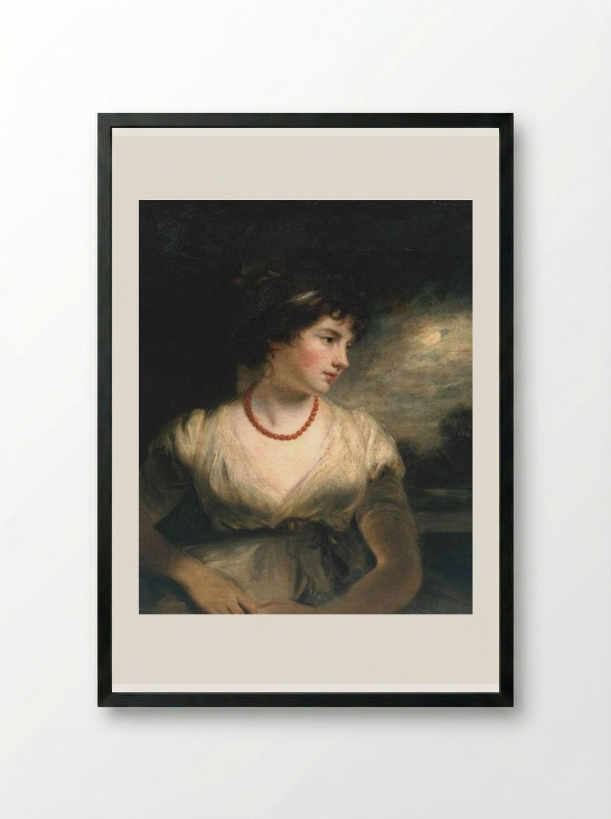Jane Elizabeth, Countess of Oxford - John Hoppner - Framed Print Black